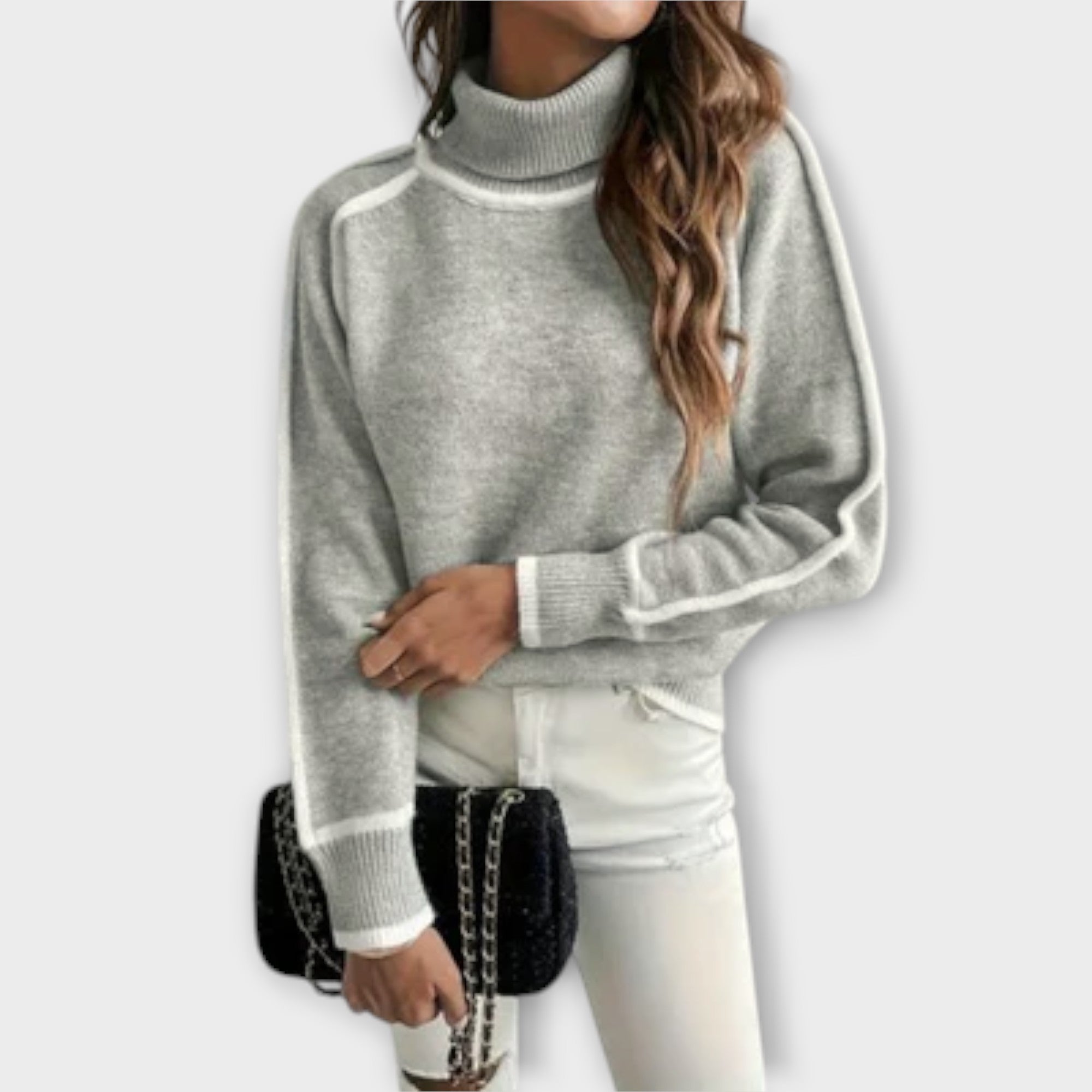 Aurora - Suéter de cuello alto casual