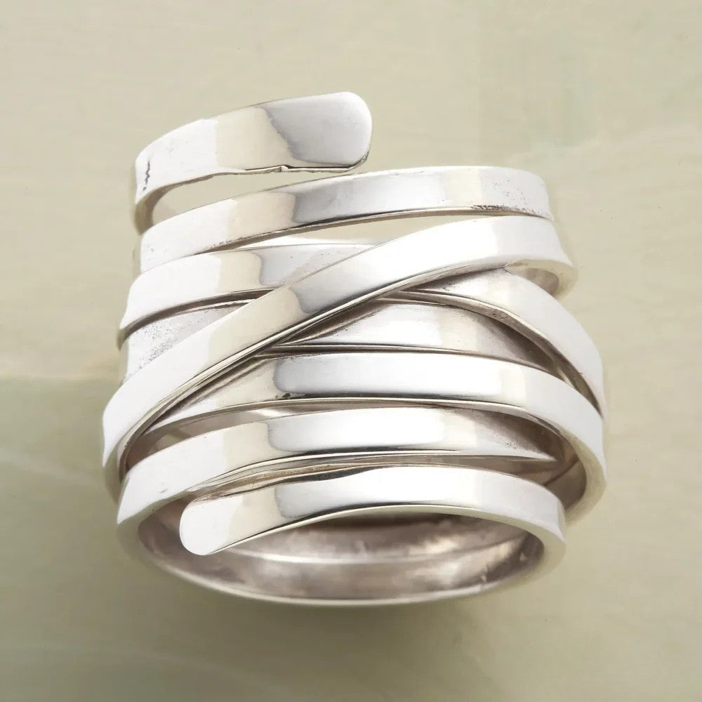 Anillo de Plata de Capa Gruesa Antiguo
