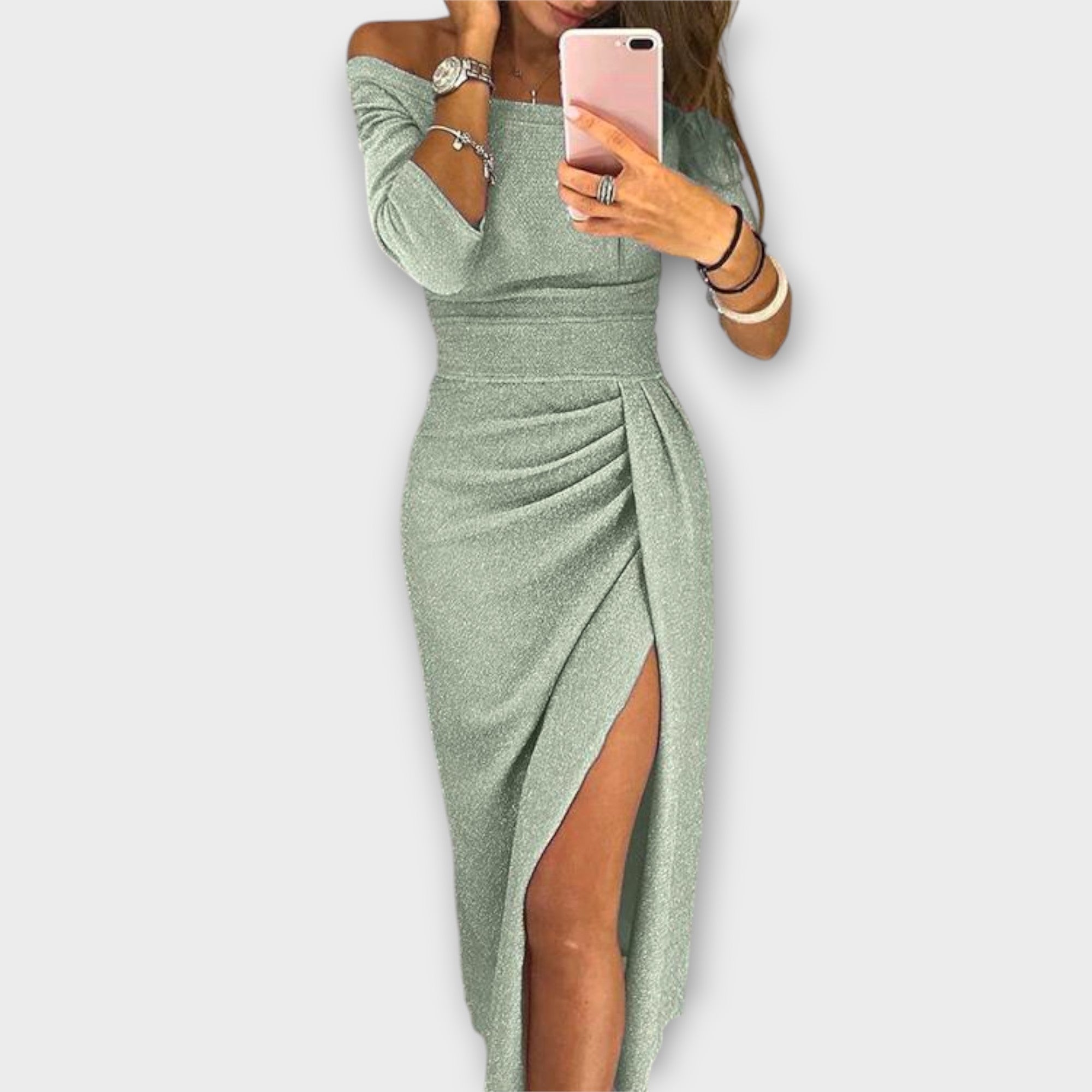 Lena - Elegante vestido off-shoulder