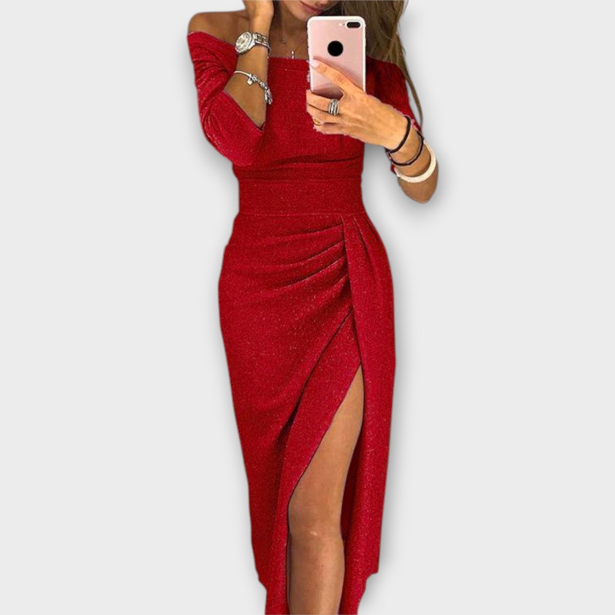 Lena - Elegante vestido off-shoulder