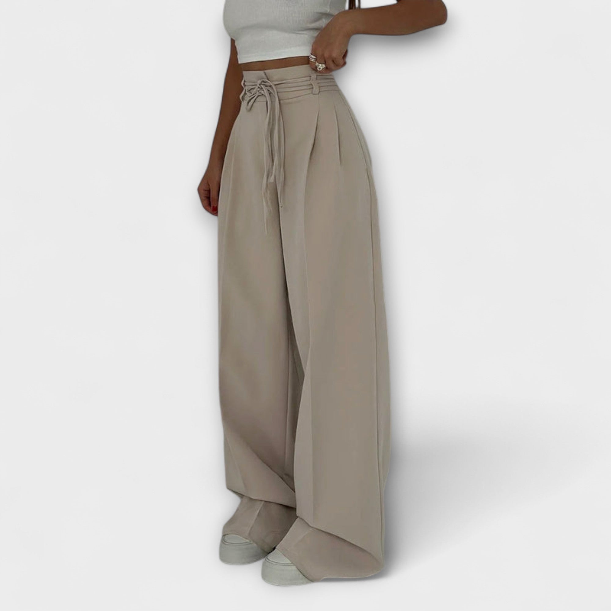 Jill - Pantalones de Ocio Con Cordones