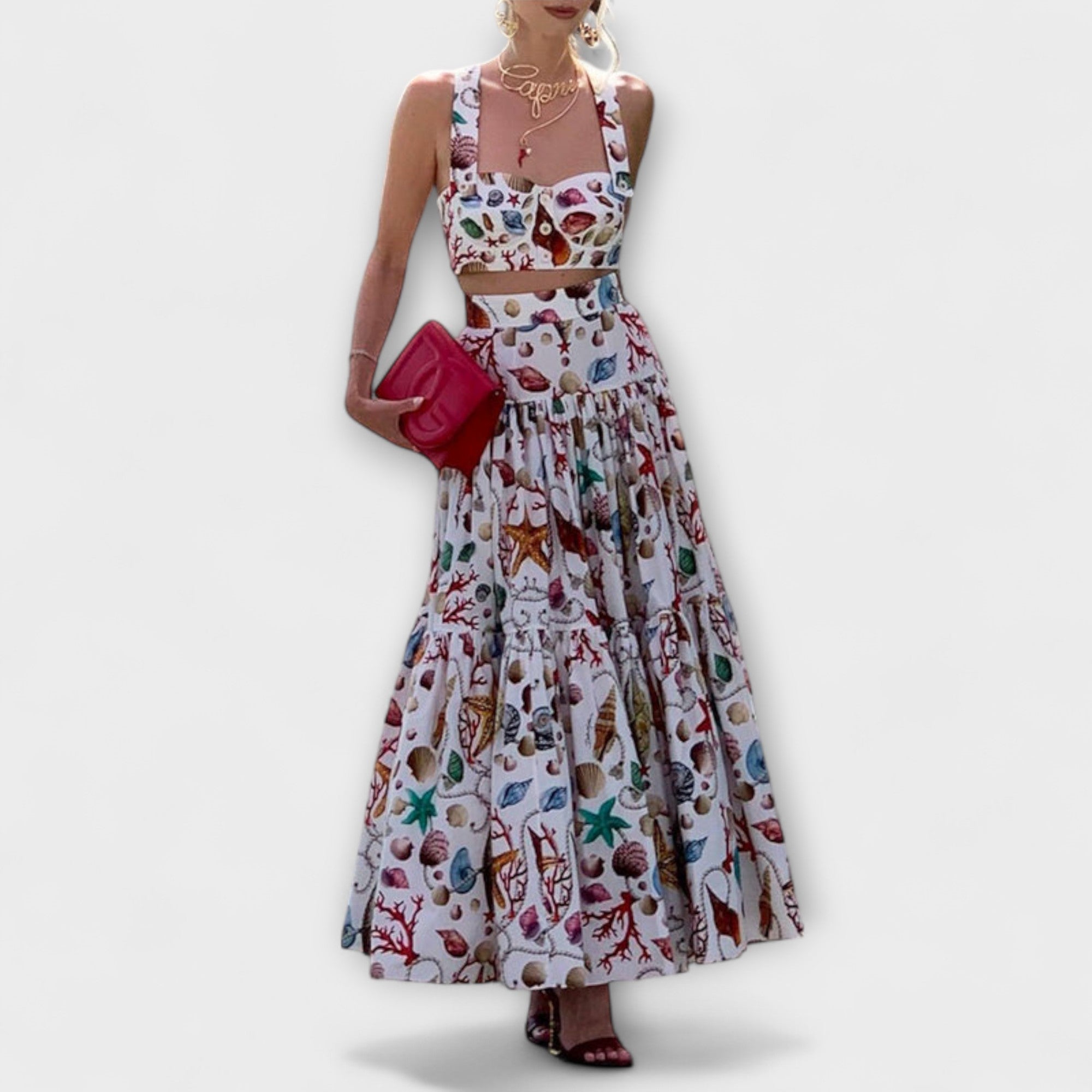 Heather - Elegante conjunto de dos piezas de falda