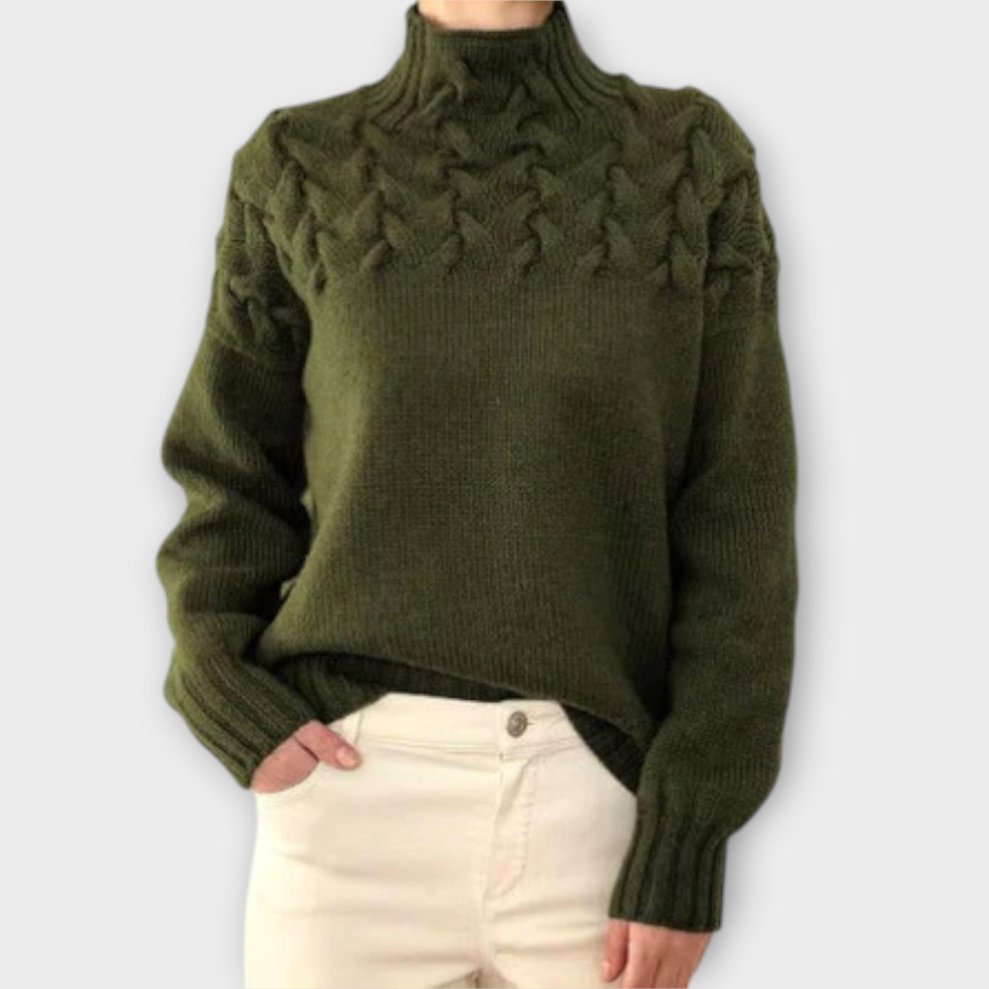 Eva - Suéter de mujer con detalle de trenzado