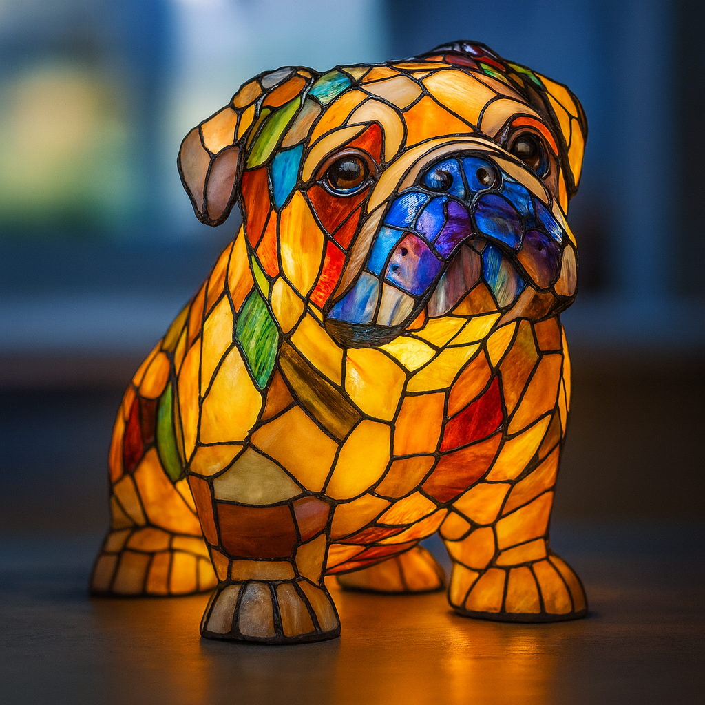 Noiraud – Lámpara mágica para perro de vidrio colorido