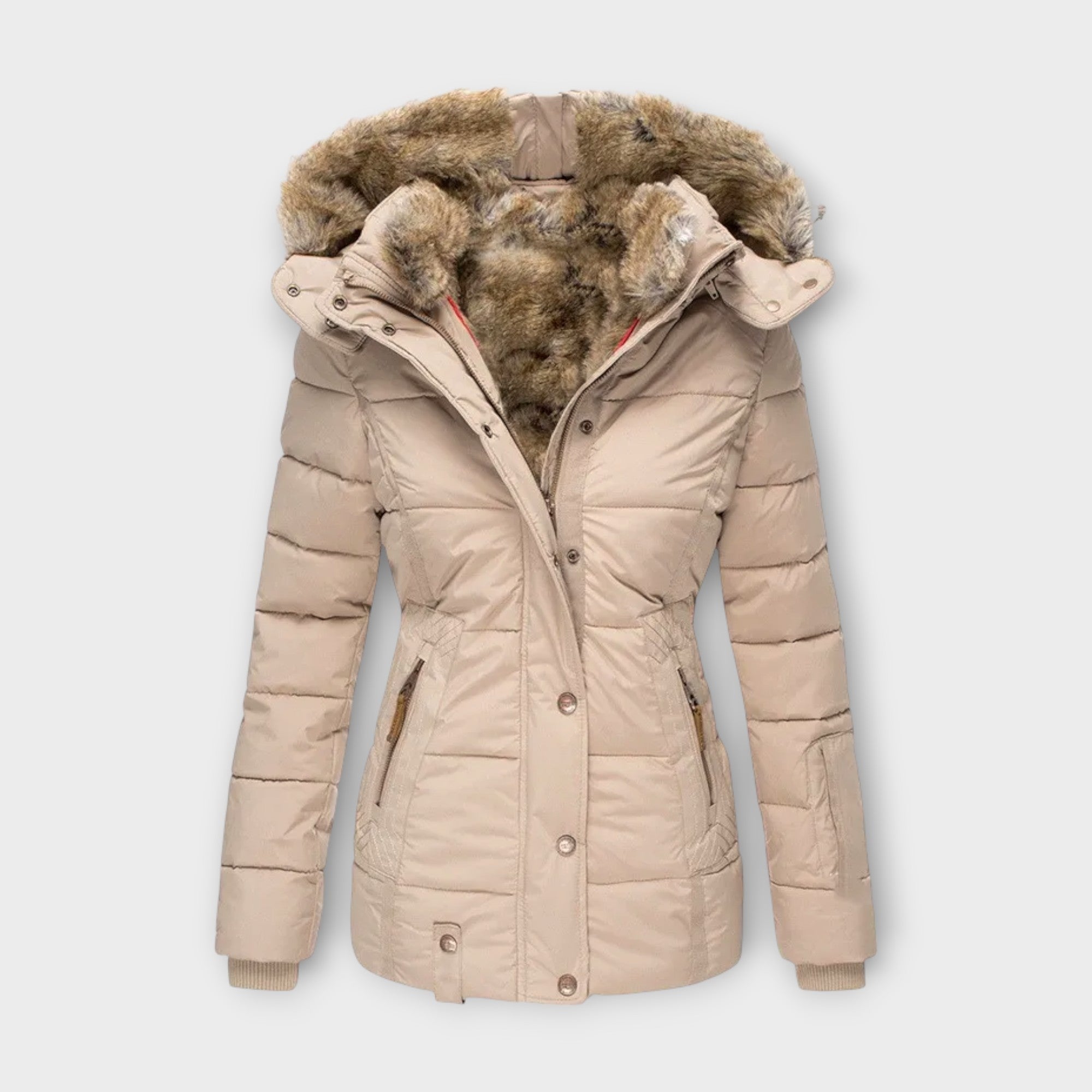 Emine - Chaqueta de Forro de Piel Acogedora