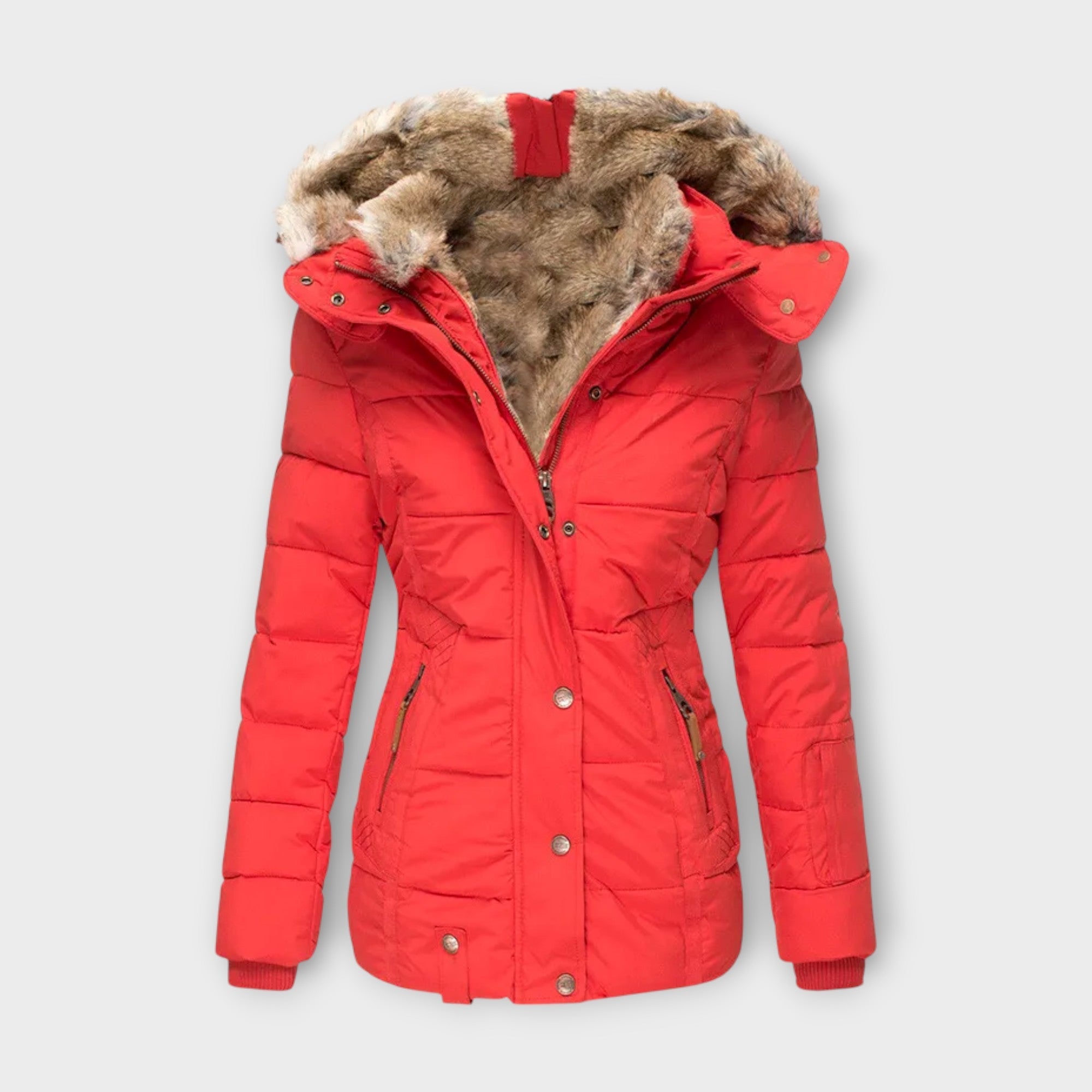 Emine - Chaqueta de Forro de Piel Acogedora