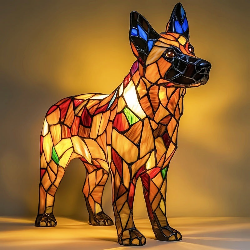 Zouzou – Lámpara mágica para perro de vidrio colorido