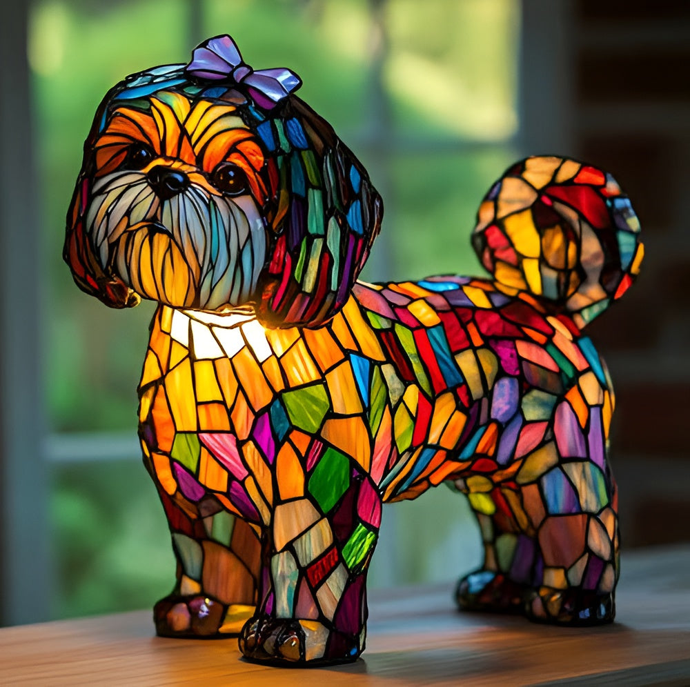 Mimine – Lámpara mágica para perros de vidrio coloreado