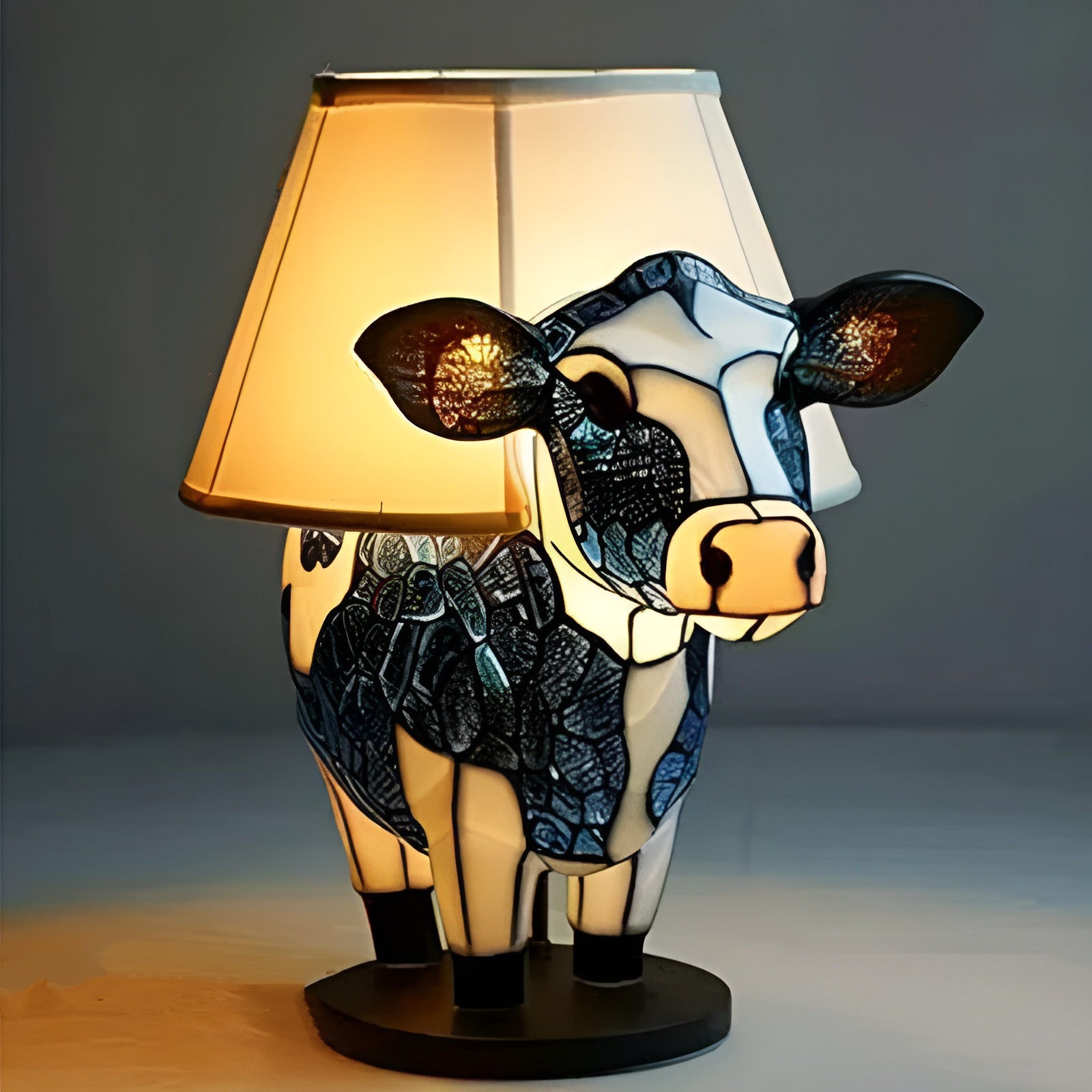 Clochette – Lámpara de vaca mágica de vidrio colorido