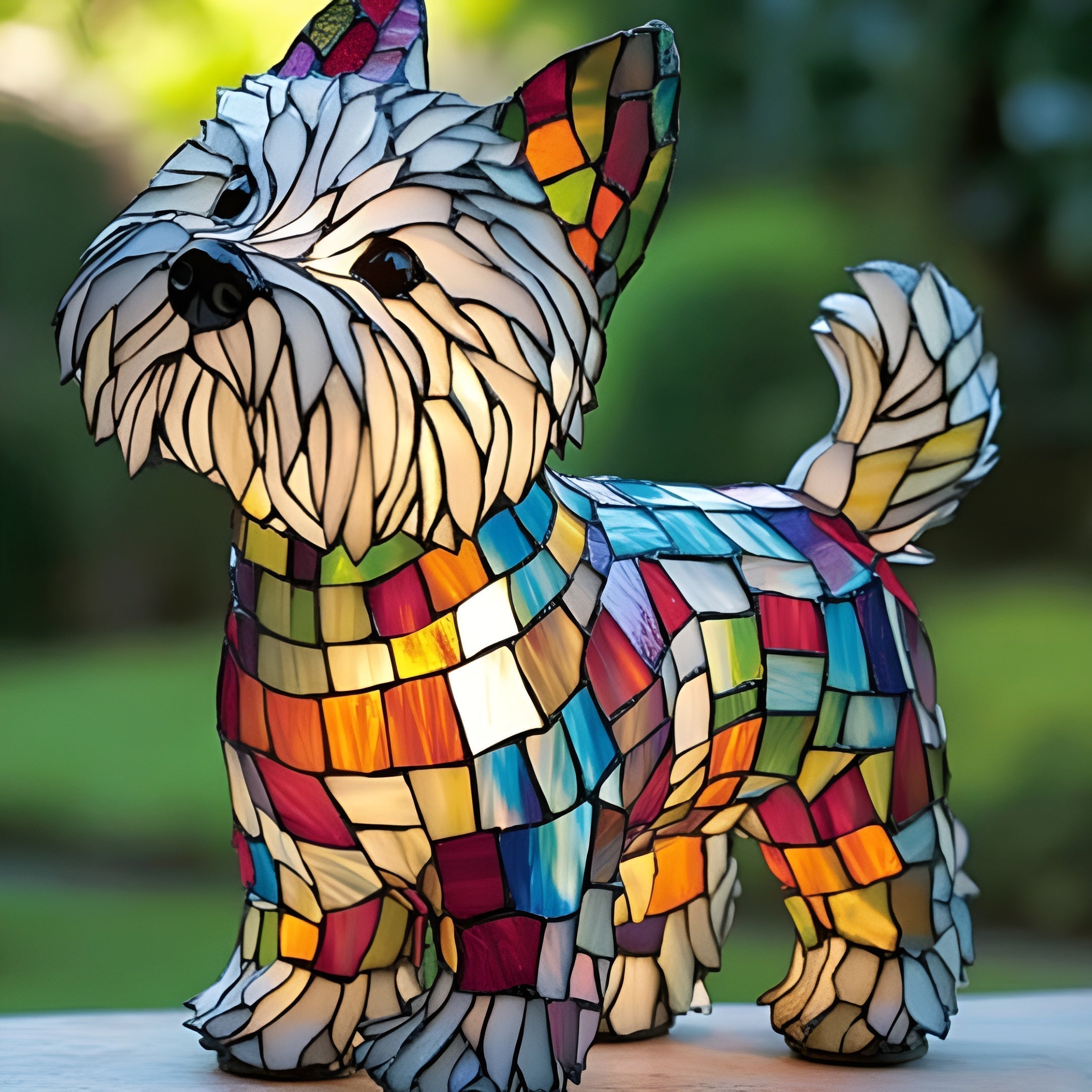Toutou – Lámpara mágica para perros de vidrio colorido