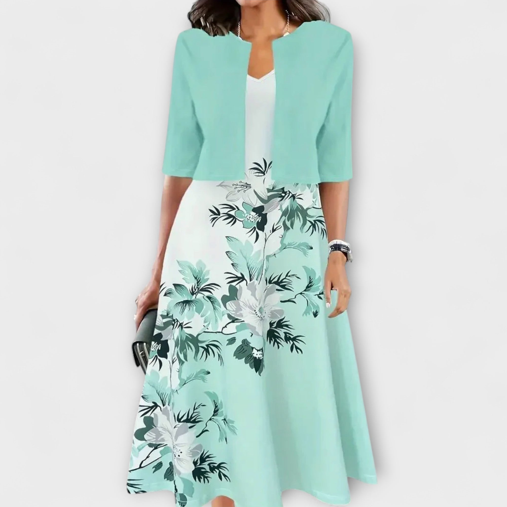 Vestido Midi para Damas con Blazer
