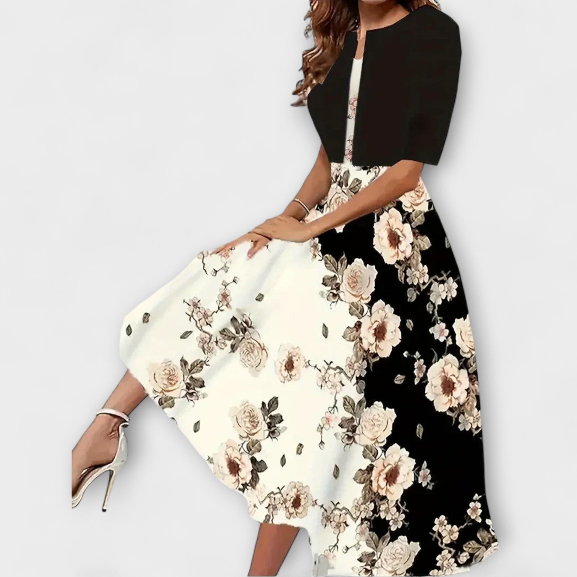 Vestido Midi para Damas con Blazer