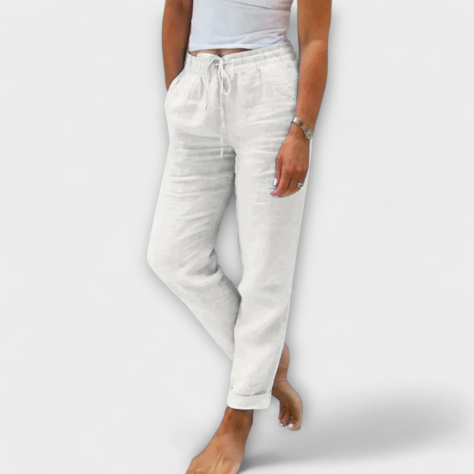 Stacy - Pantalones de lino ligeros