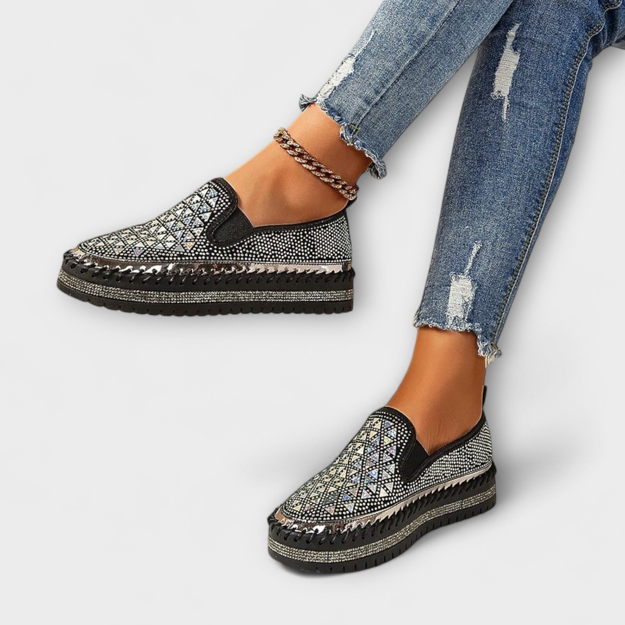 Vada – Zapatillas Embellecidas con Rhinestones