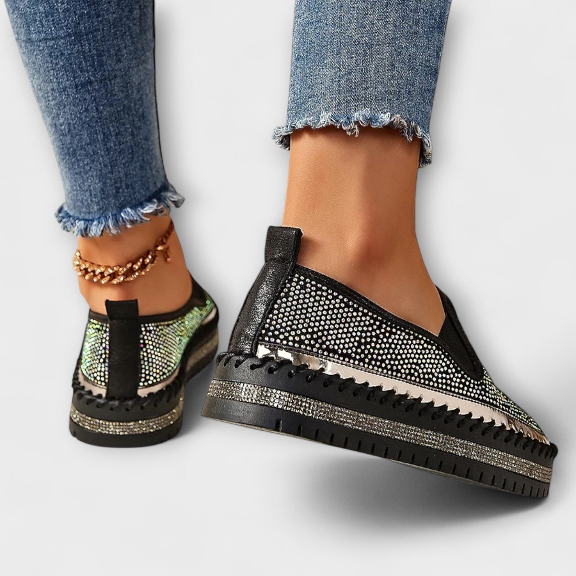 Vada – Zapatillas Embellecidas con Rhinestones