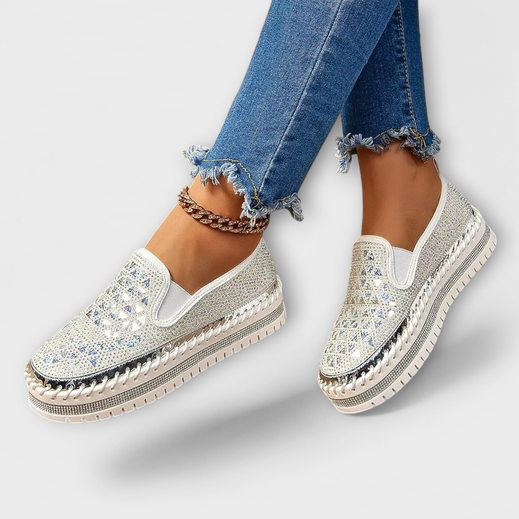 Vada – Zapatillas Embellecidas con Rhinestones