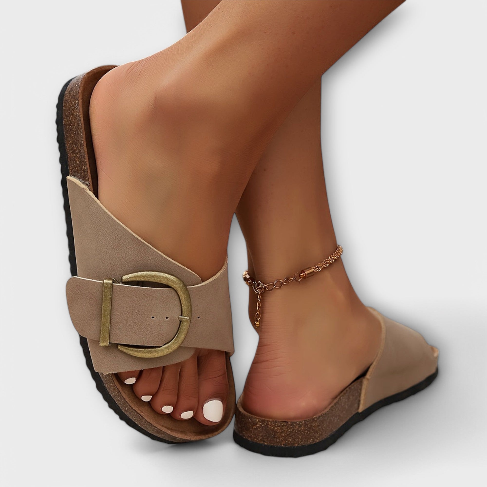 Margie - Sandalias de corcho para mujer con diseño