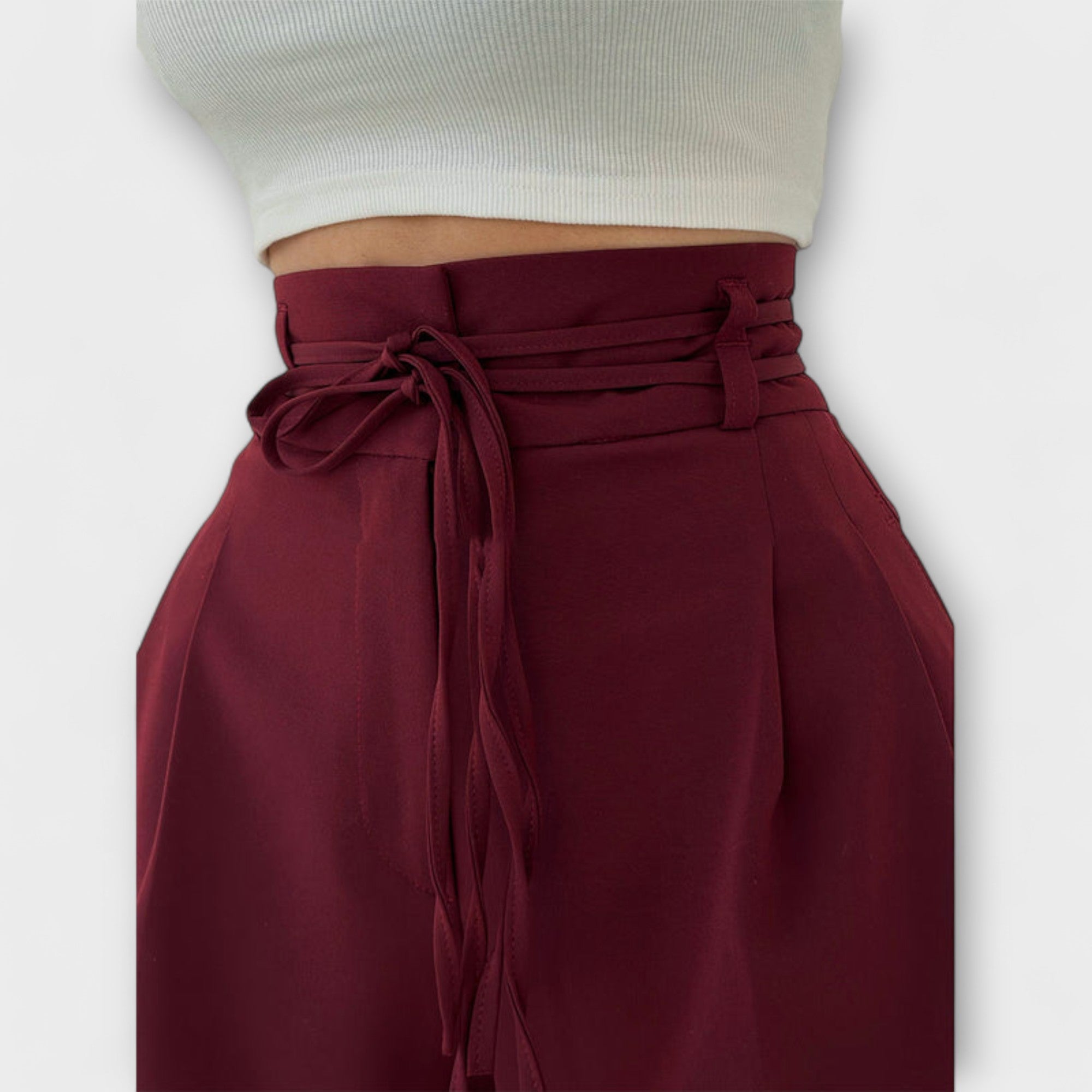 Jill - Pantalones de Ocio Con Cordones