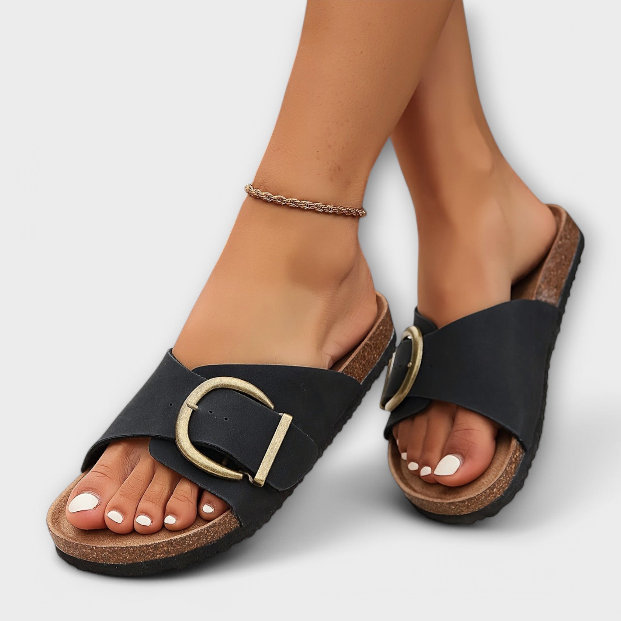 Margie - Sandalias de corcho para mujer con diseño