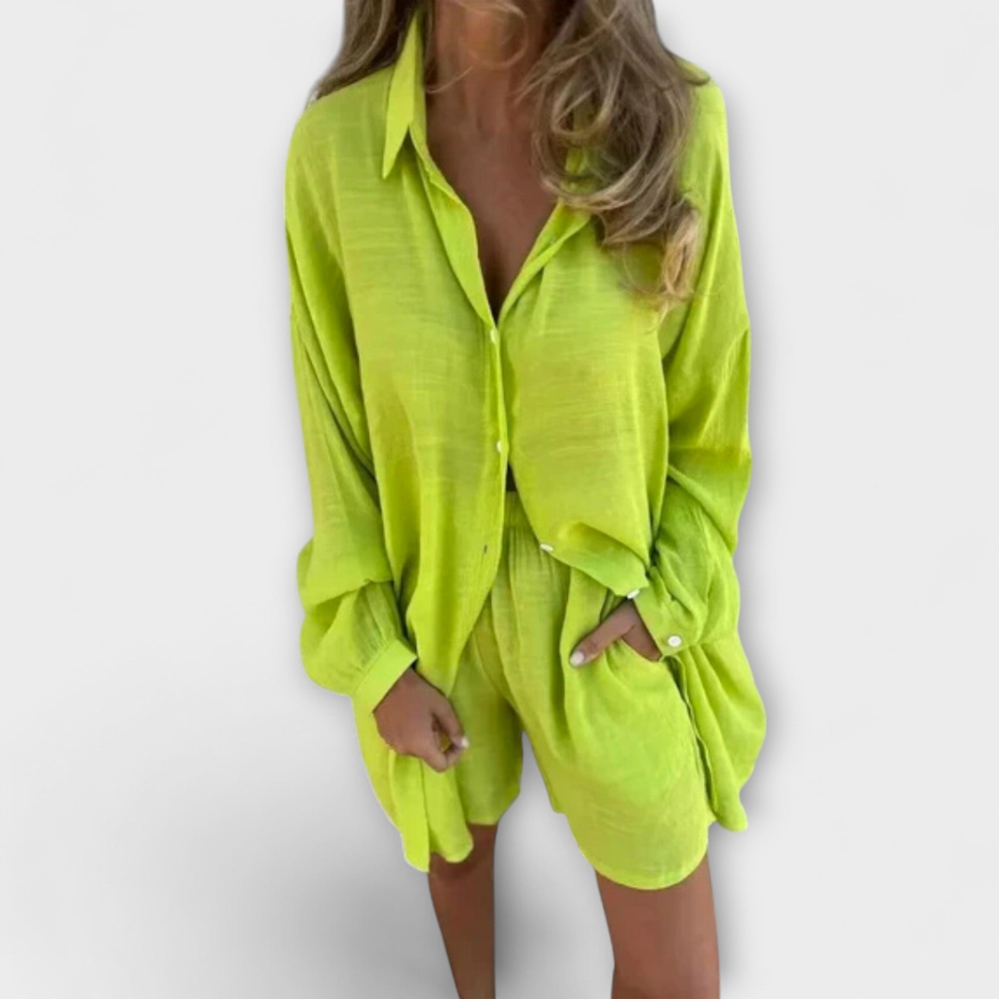 Miravo - Conjunto de blusa y pantalones cortos