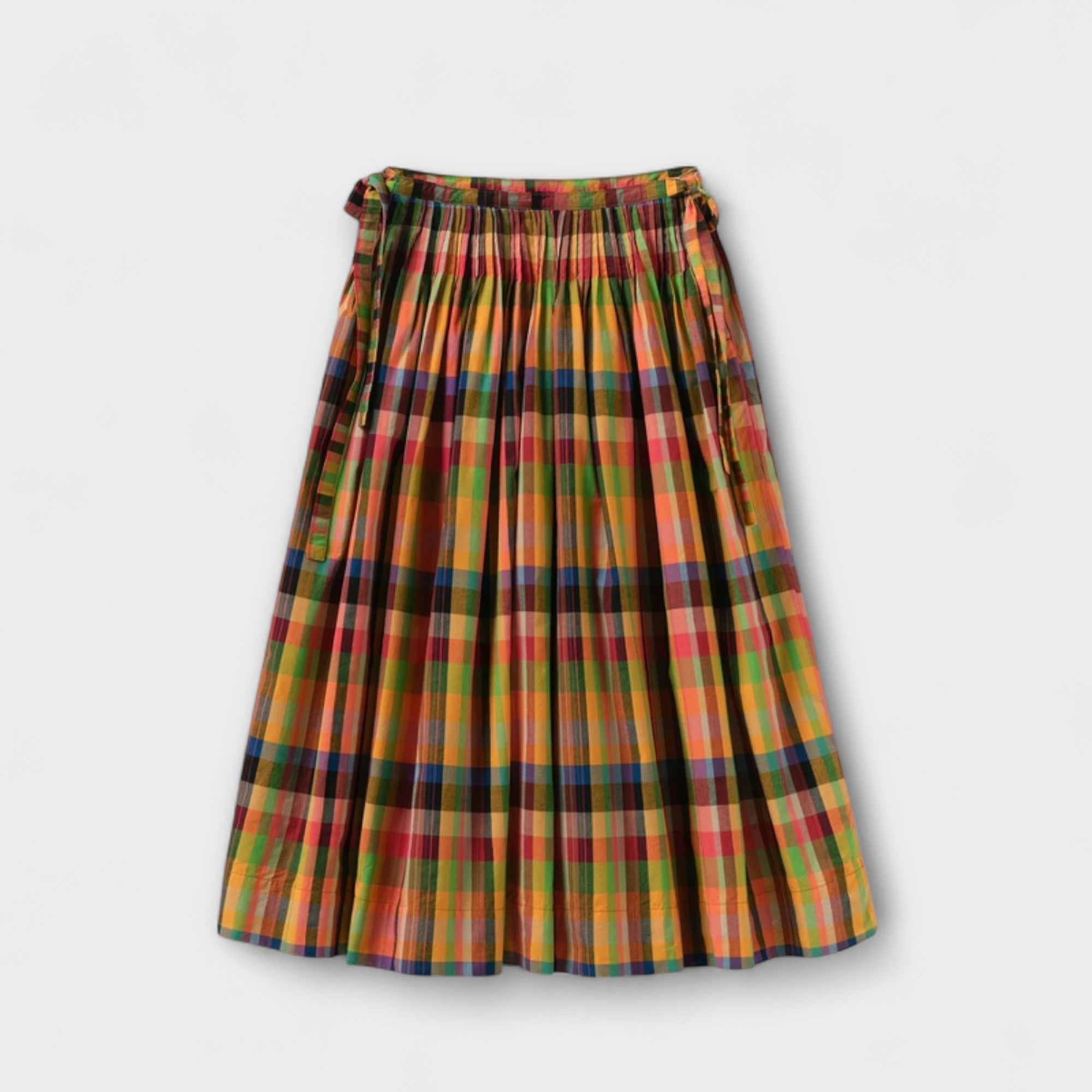 Emilia - Falda plisada a rayas multicolores