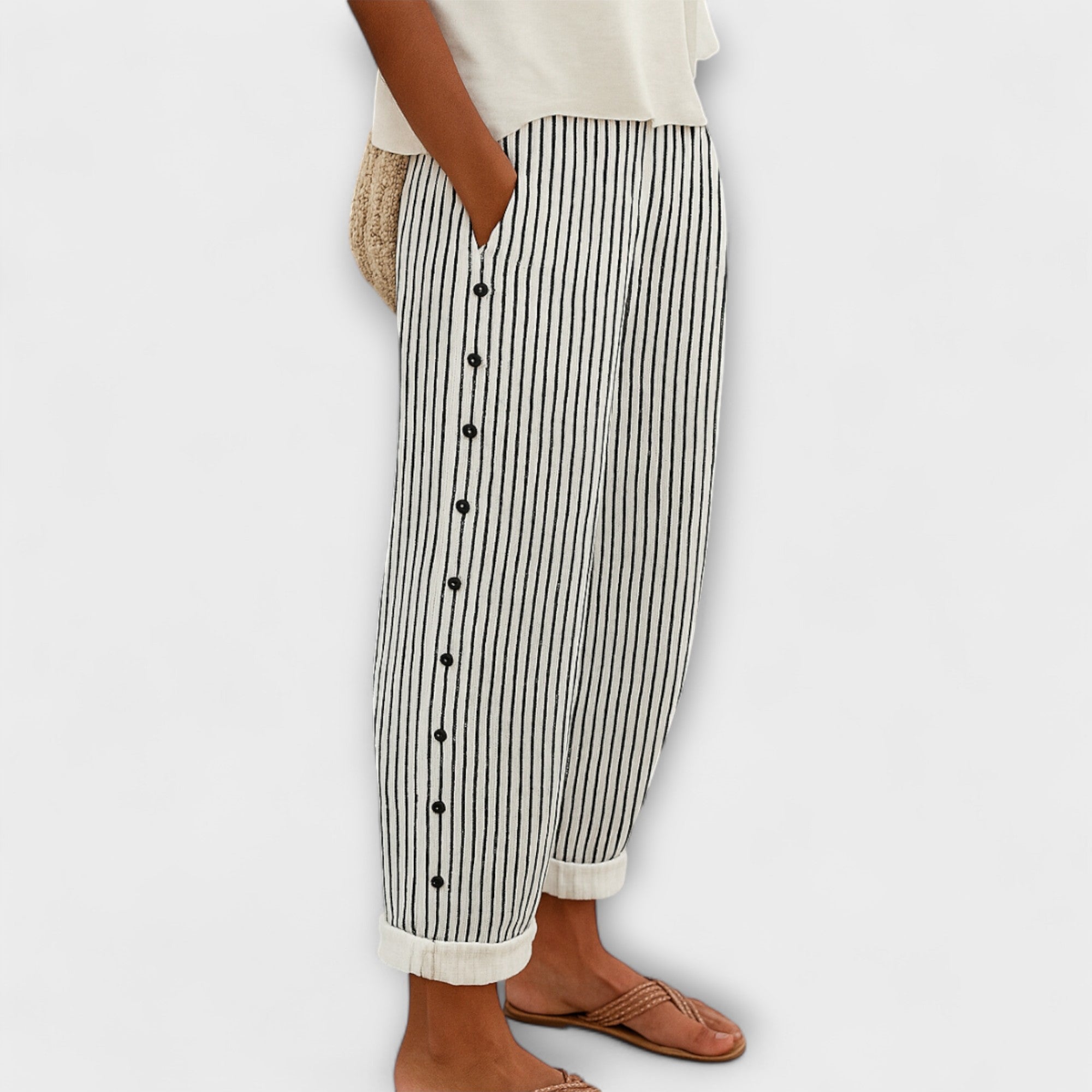 Rea - Pantalones de ocio a rayas relajados