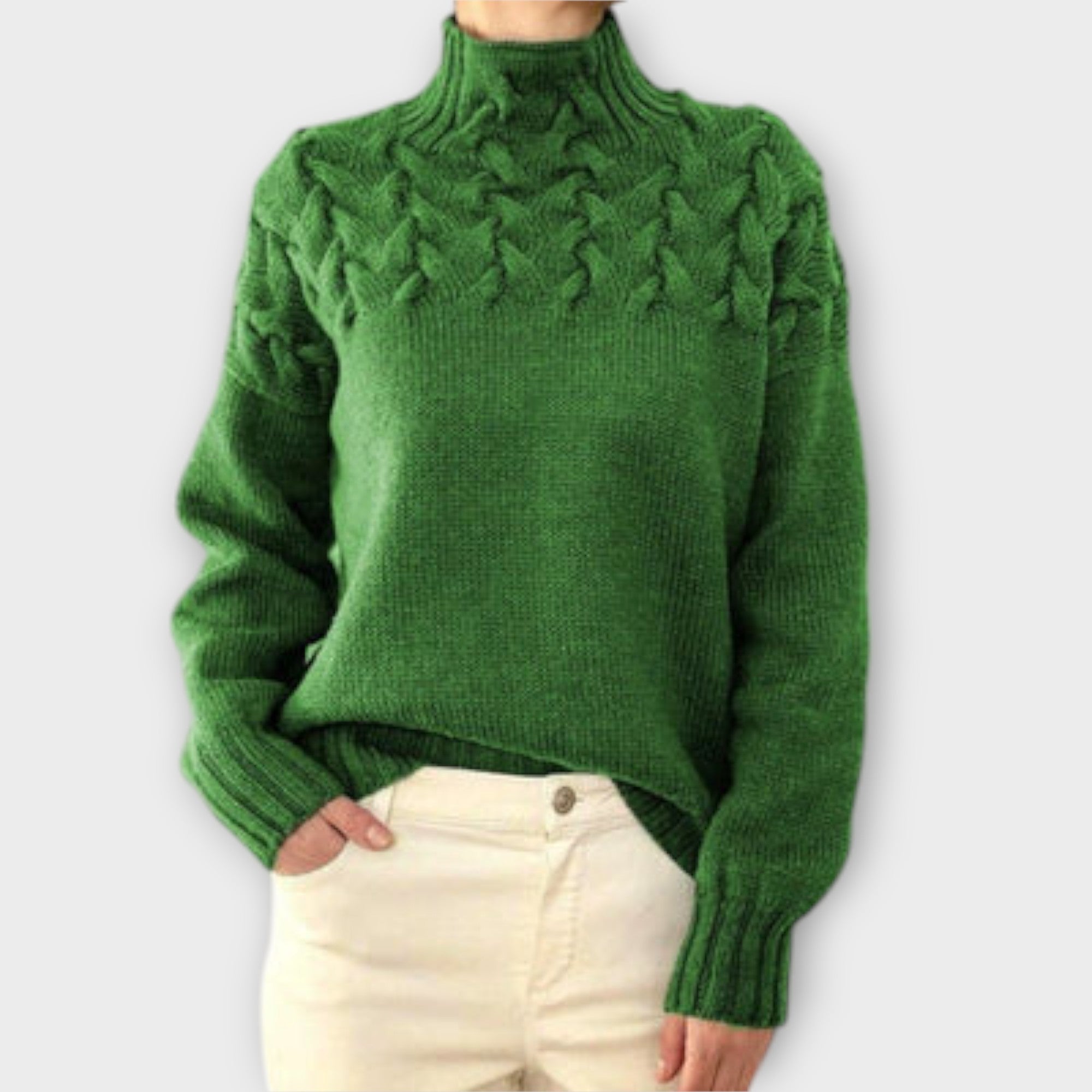 Eva - Suéter de mujer con detalle de trenzado