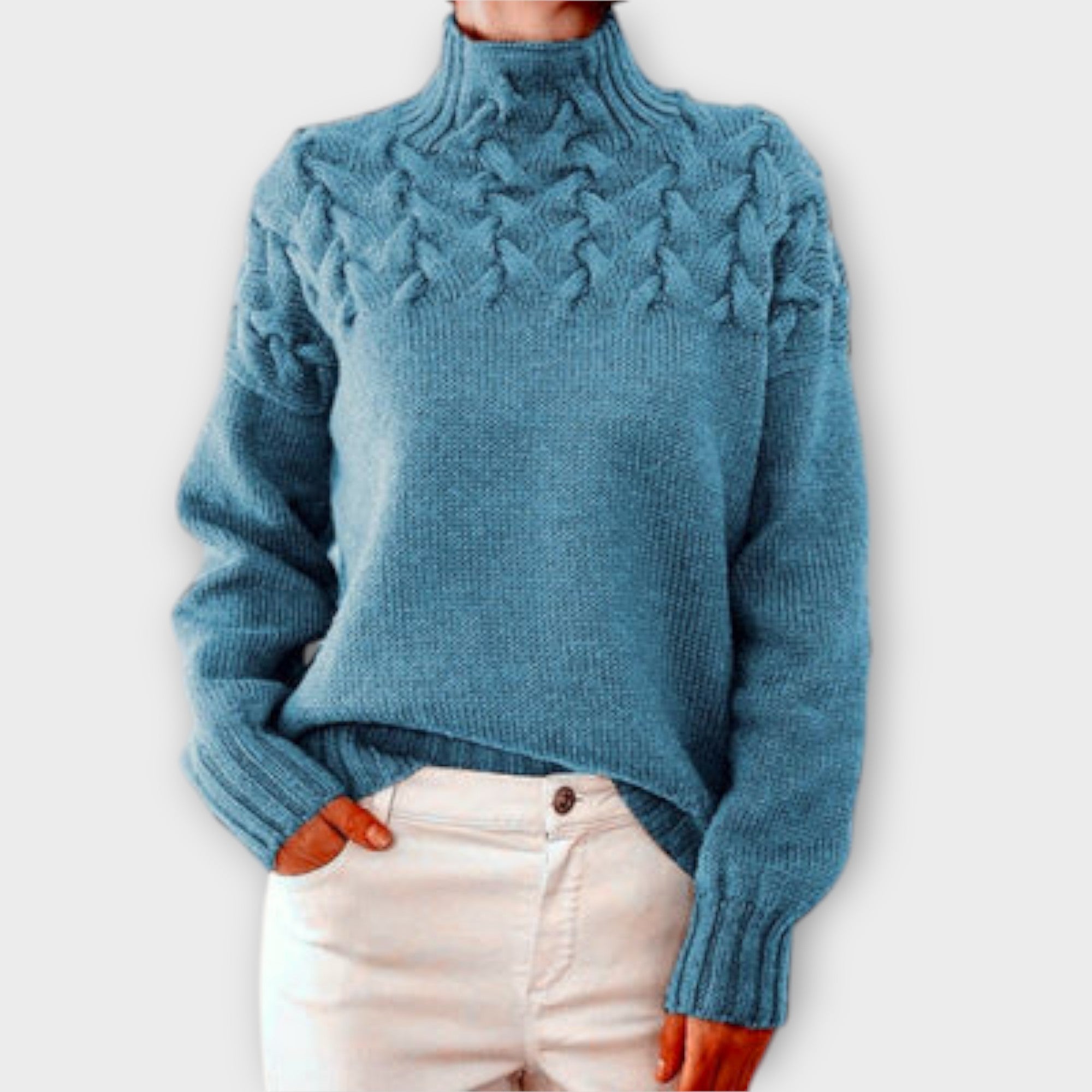 Eva - Suéter de mujer con detalle de trenzado