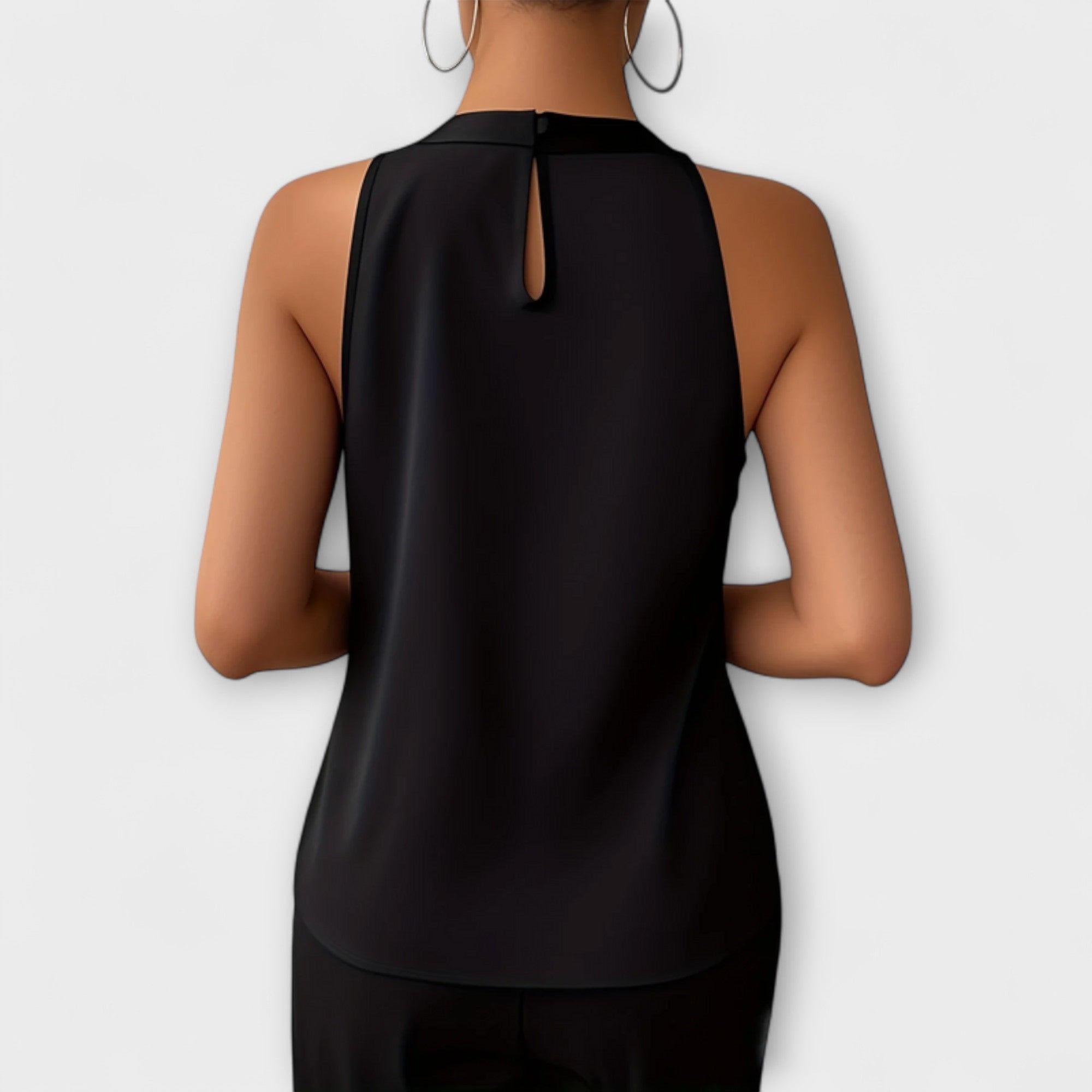 Skye - Elegante blusa de satén con diseño off-shoulder