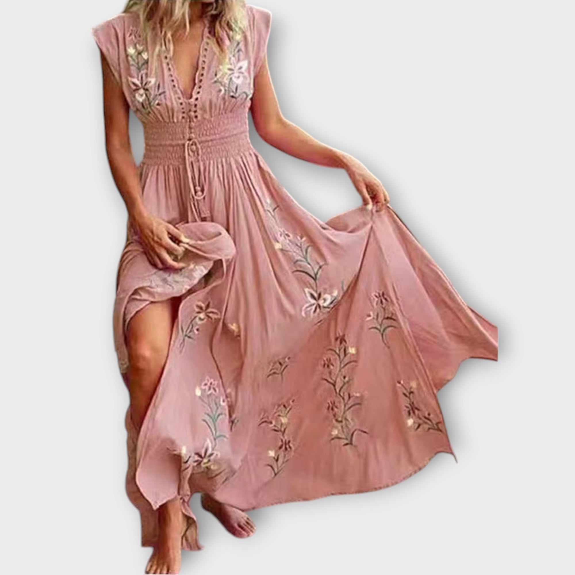 Felizia – Vestido Boho con encantadores bordados