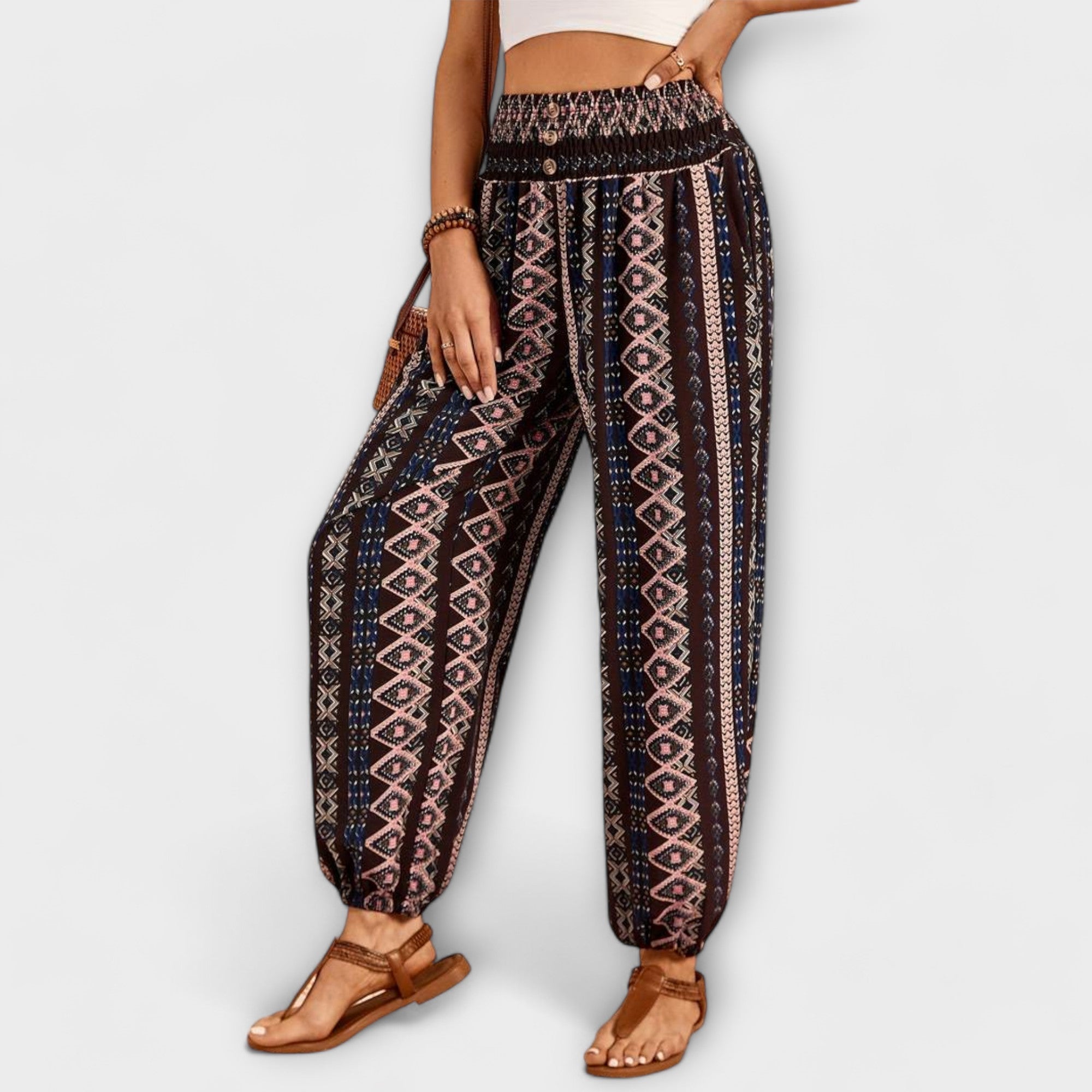 Scarlett - Pantalón con gráfico étnico
