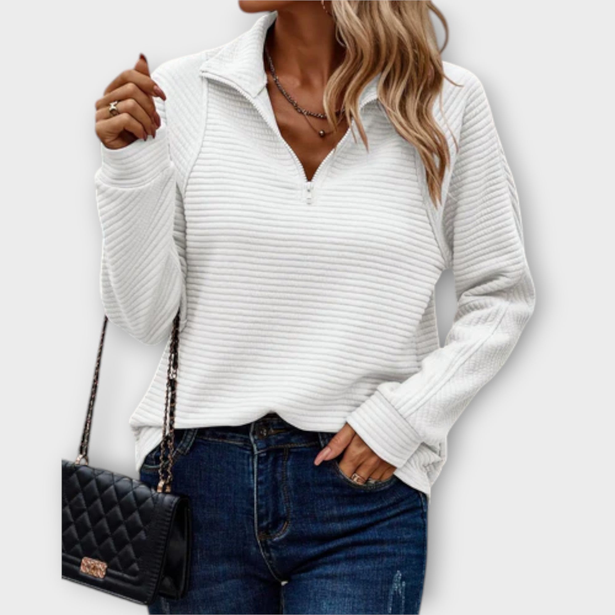Vilja - Pullover con media cremallera