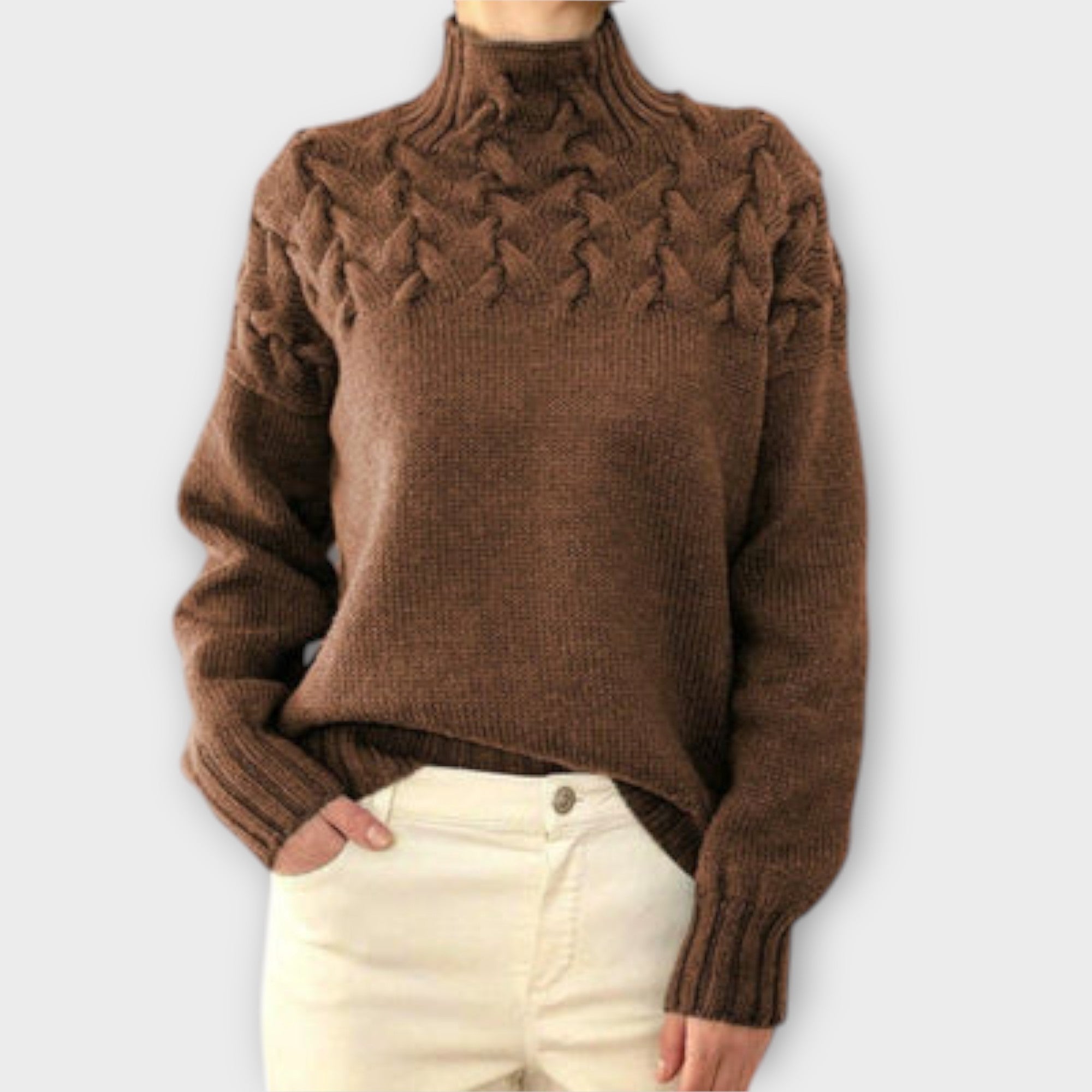 Eva - Suéter de mujer con detalle de trenzado