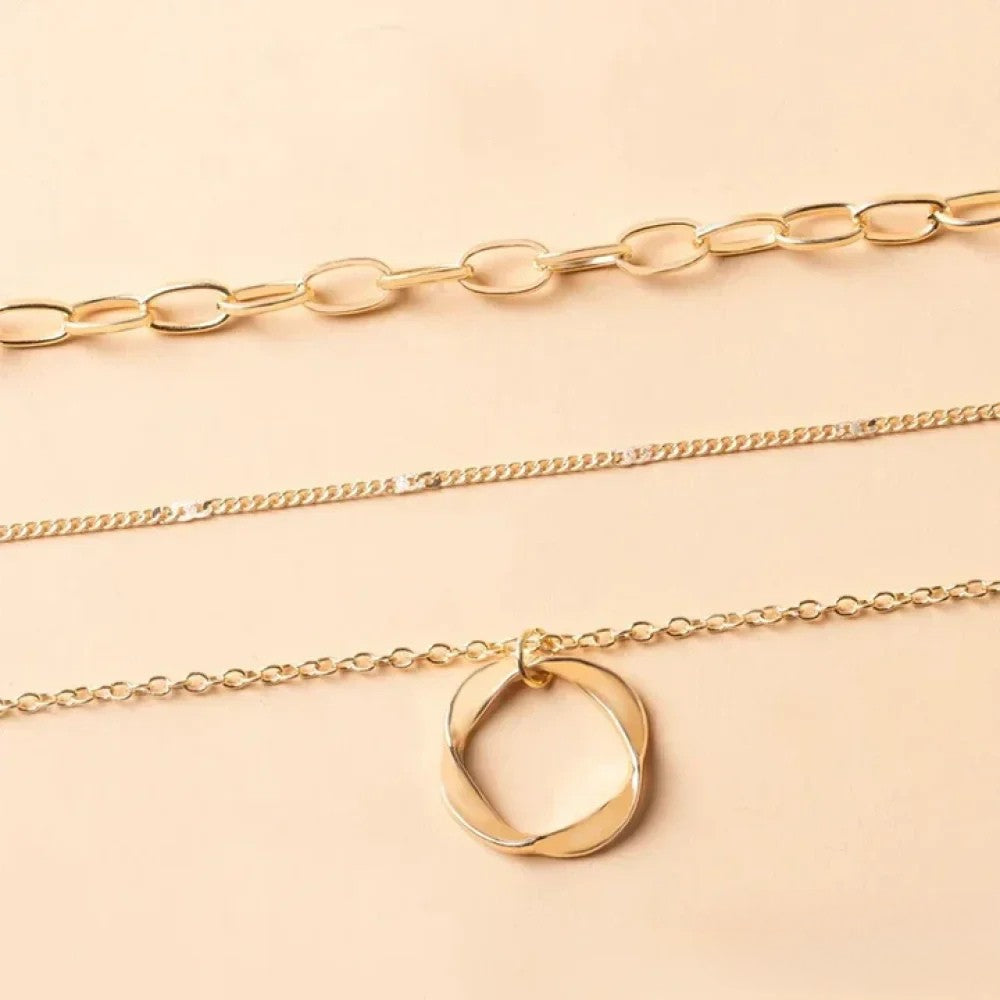 Collar Capa de Oro Retro