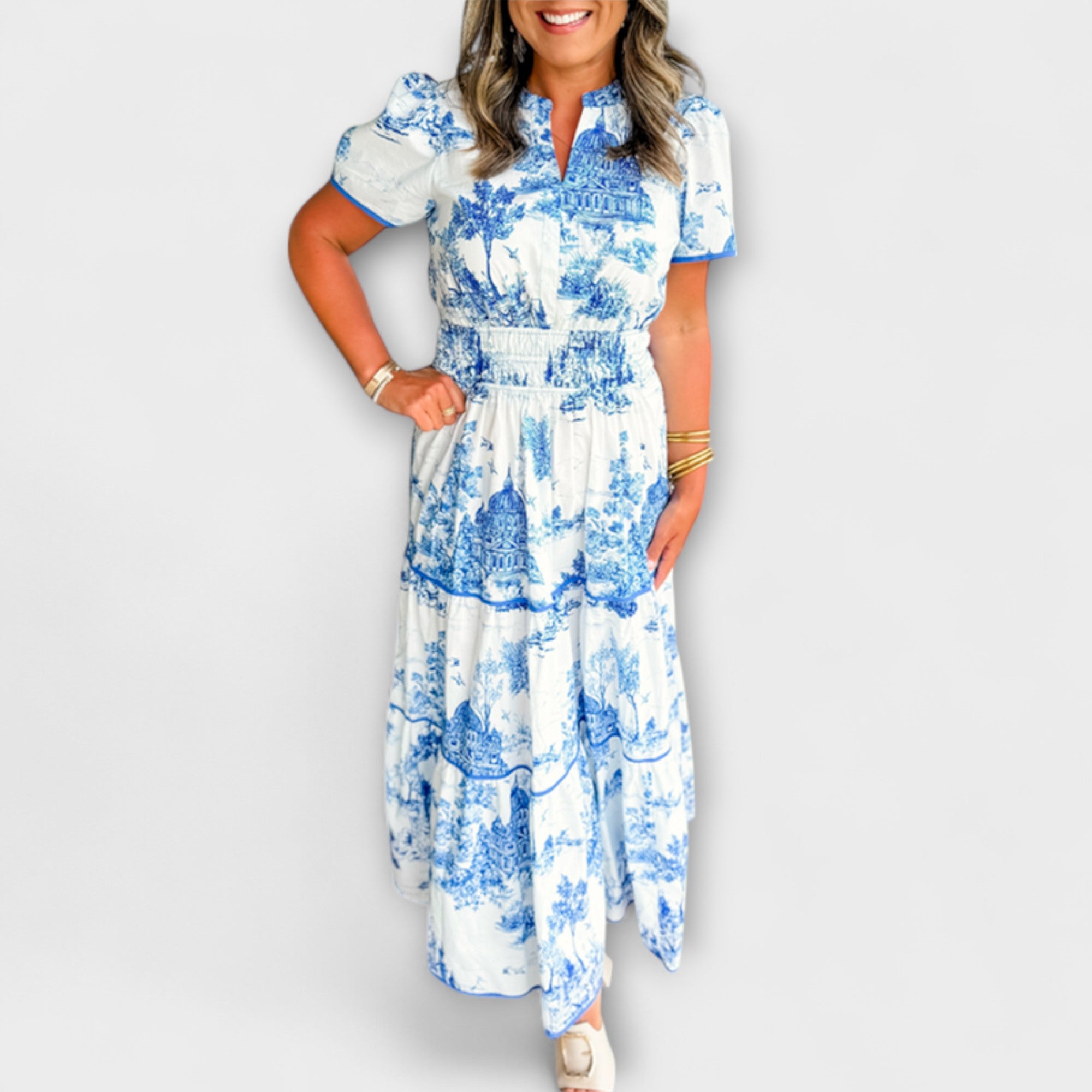 Eliza - Vestido Maxi de Toile Atemporal