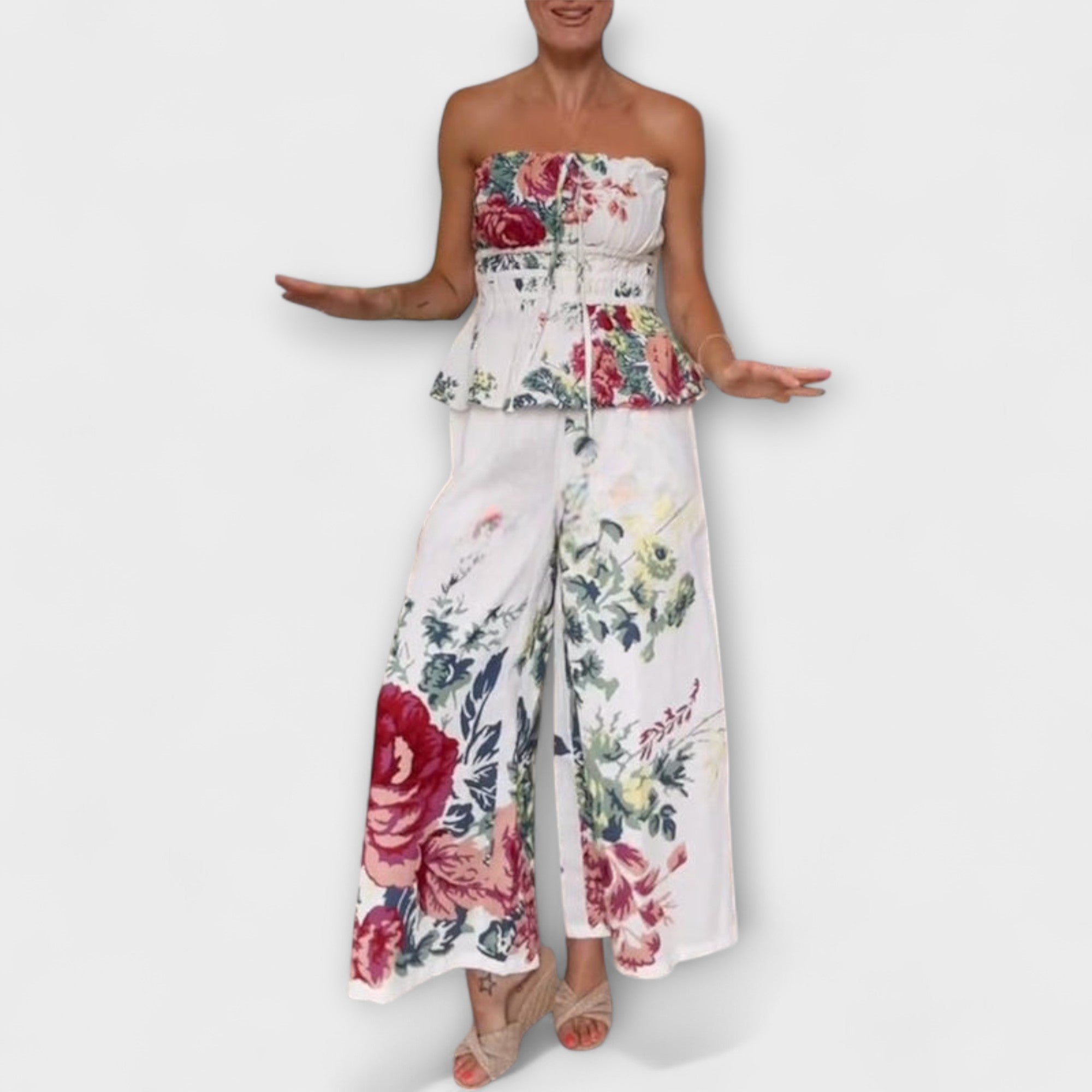 Indigo - Conjunto de Vestido de Flores de Verano