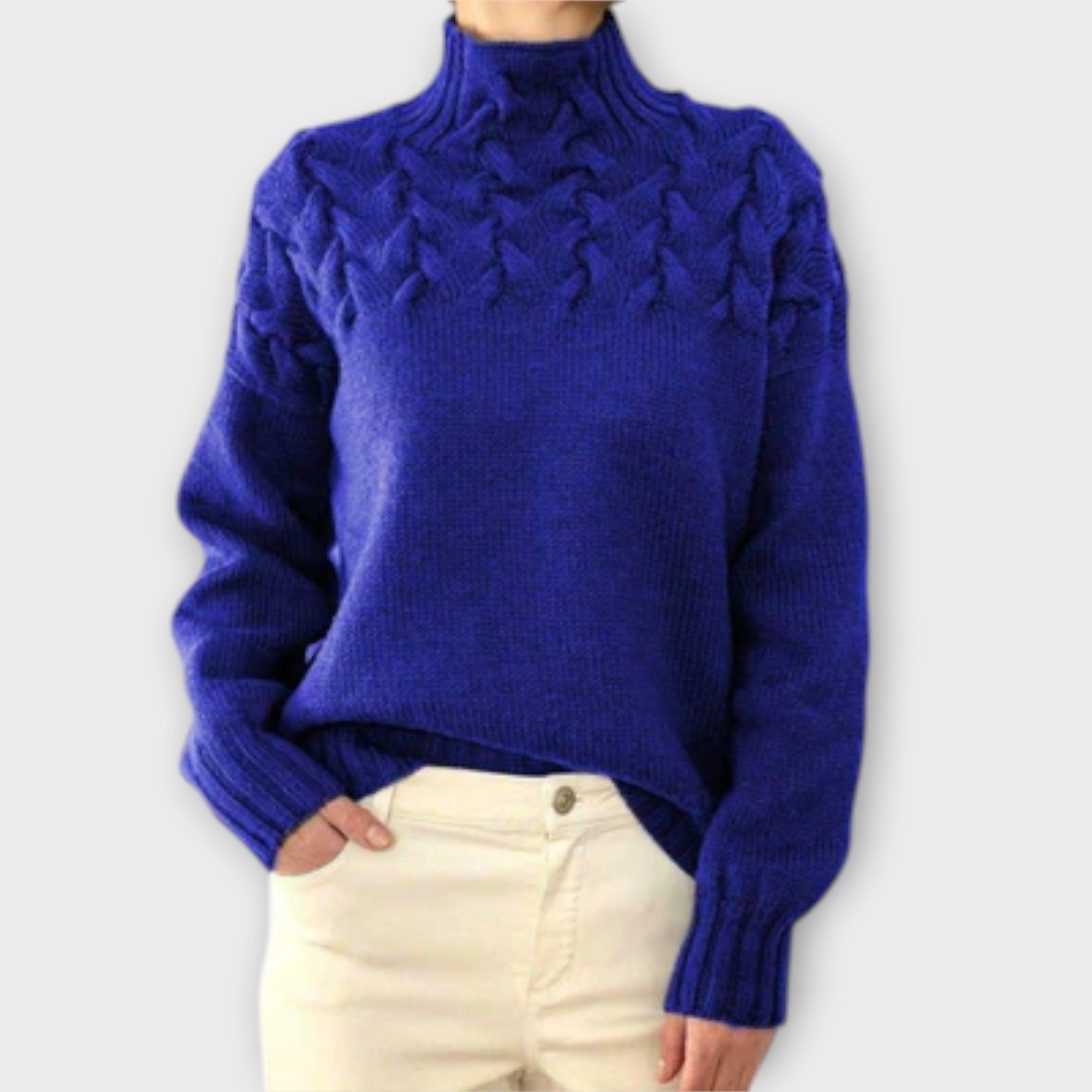 Eva - Suéter de mujer con detalle de trenzado