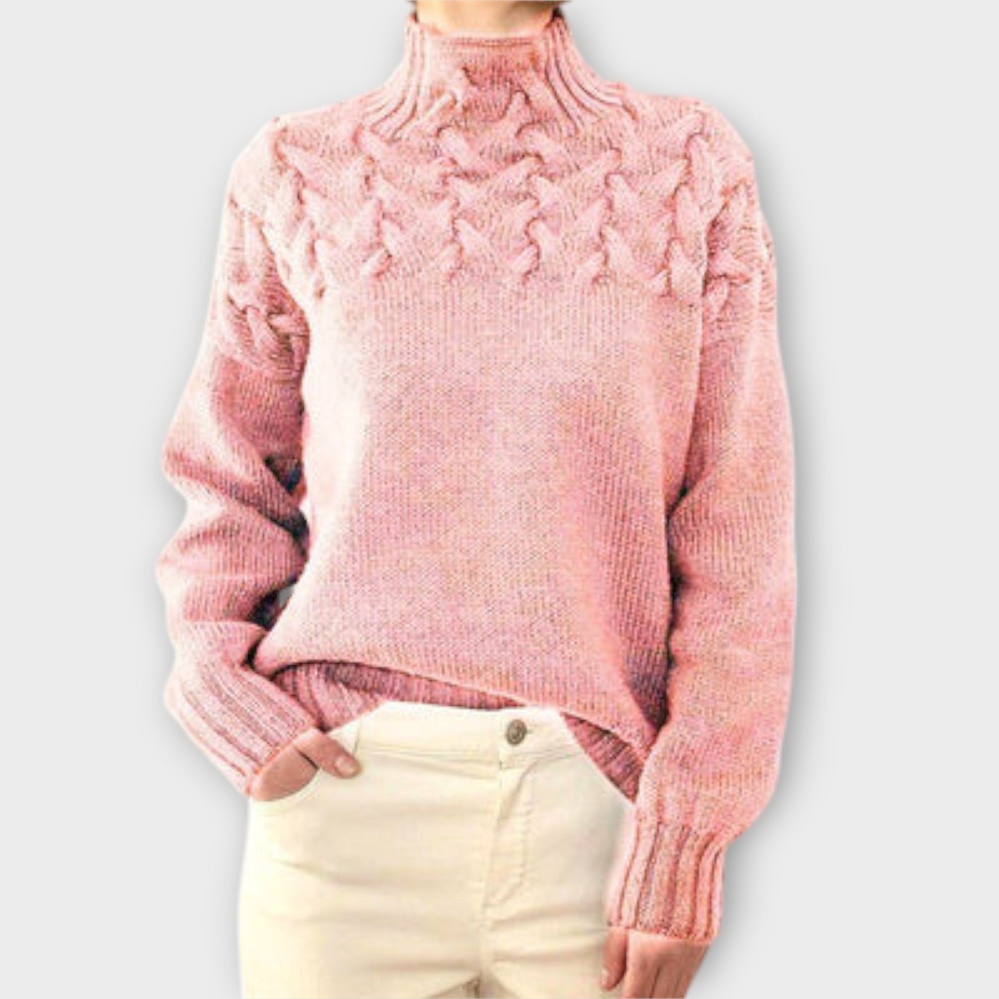 Eva - Suéter de mujer con detalle de trenzado