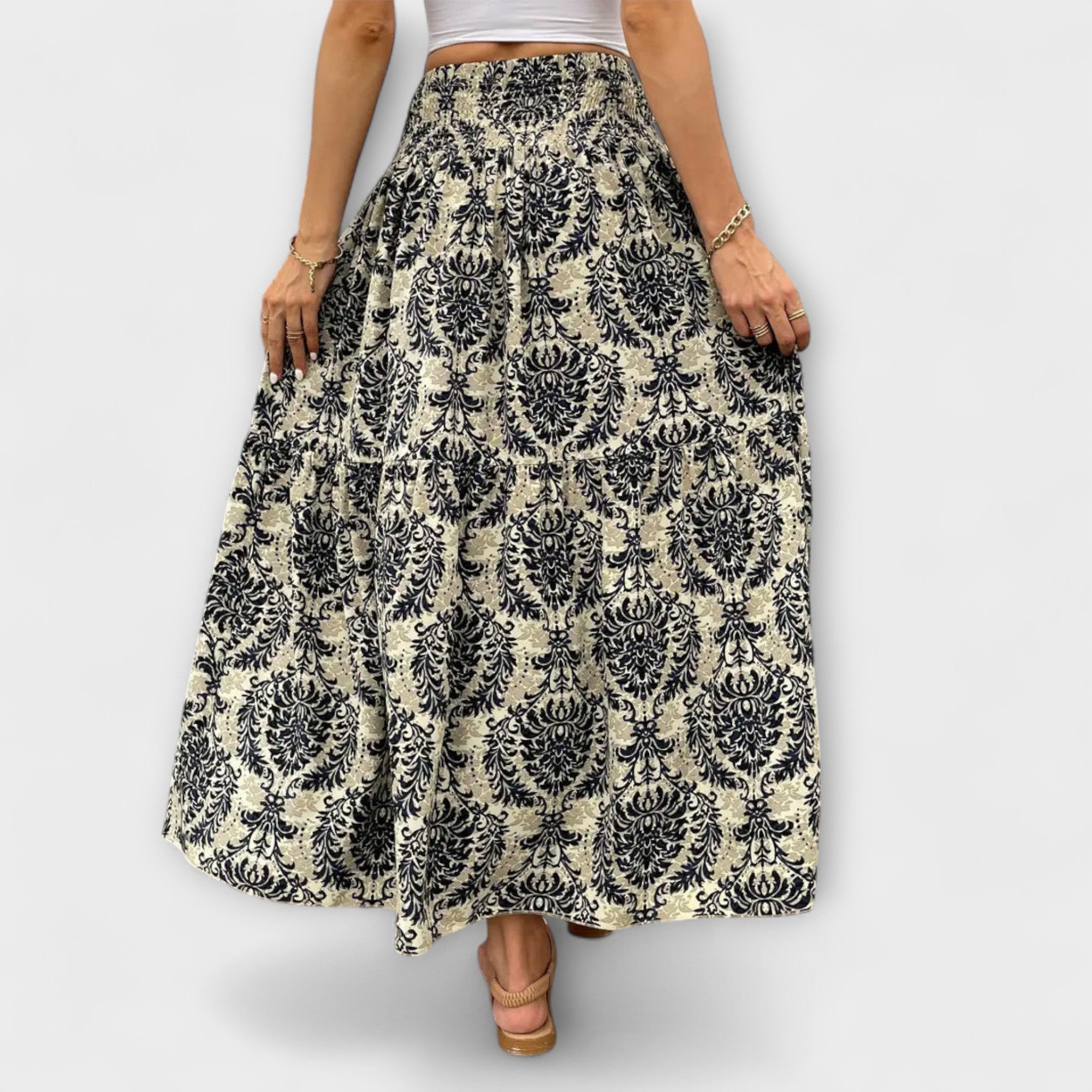 Falda fluida con estampado