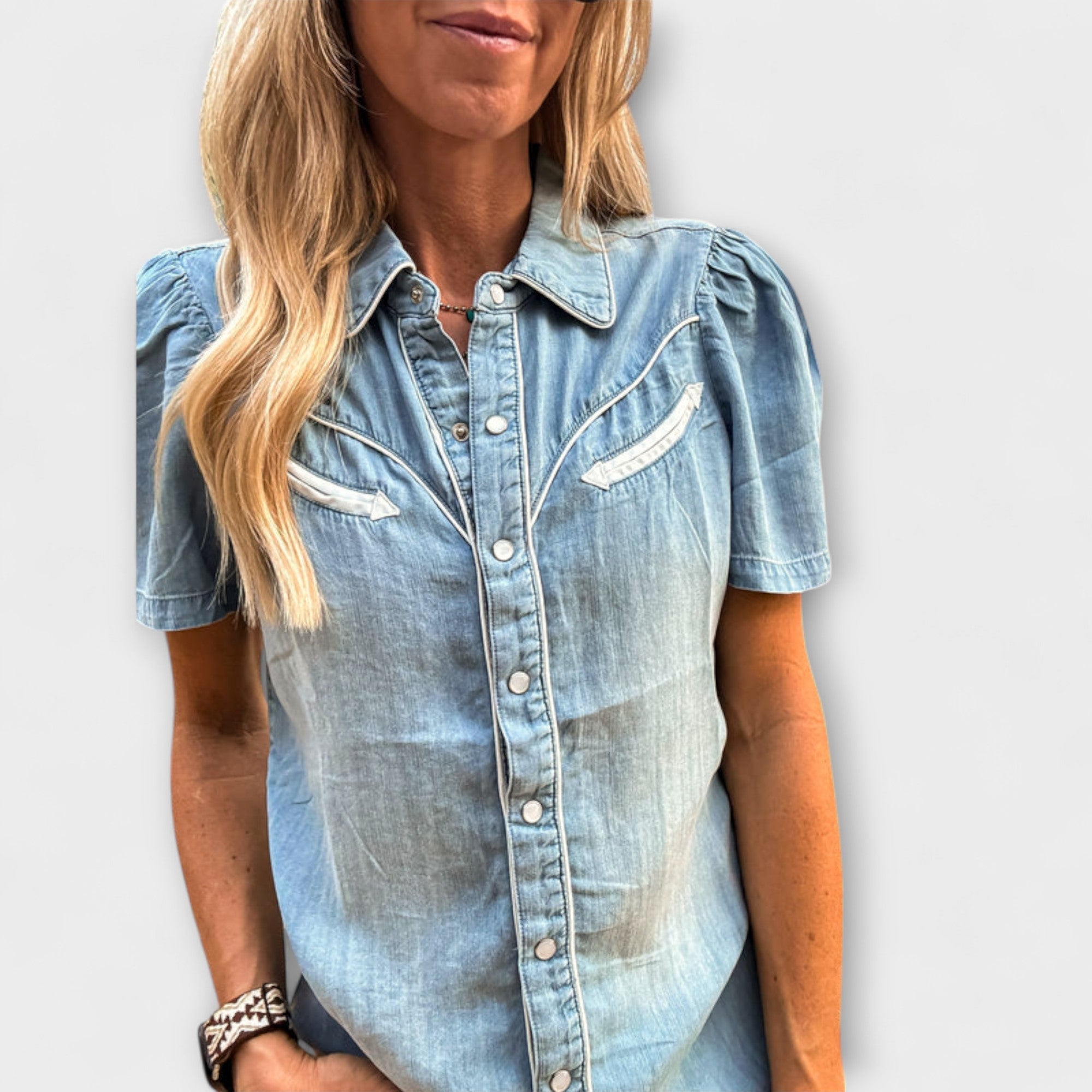 Otoño - Camisa Western Blaue Booker con botones