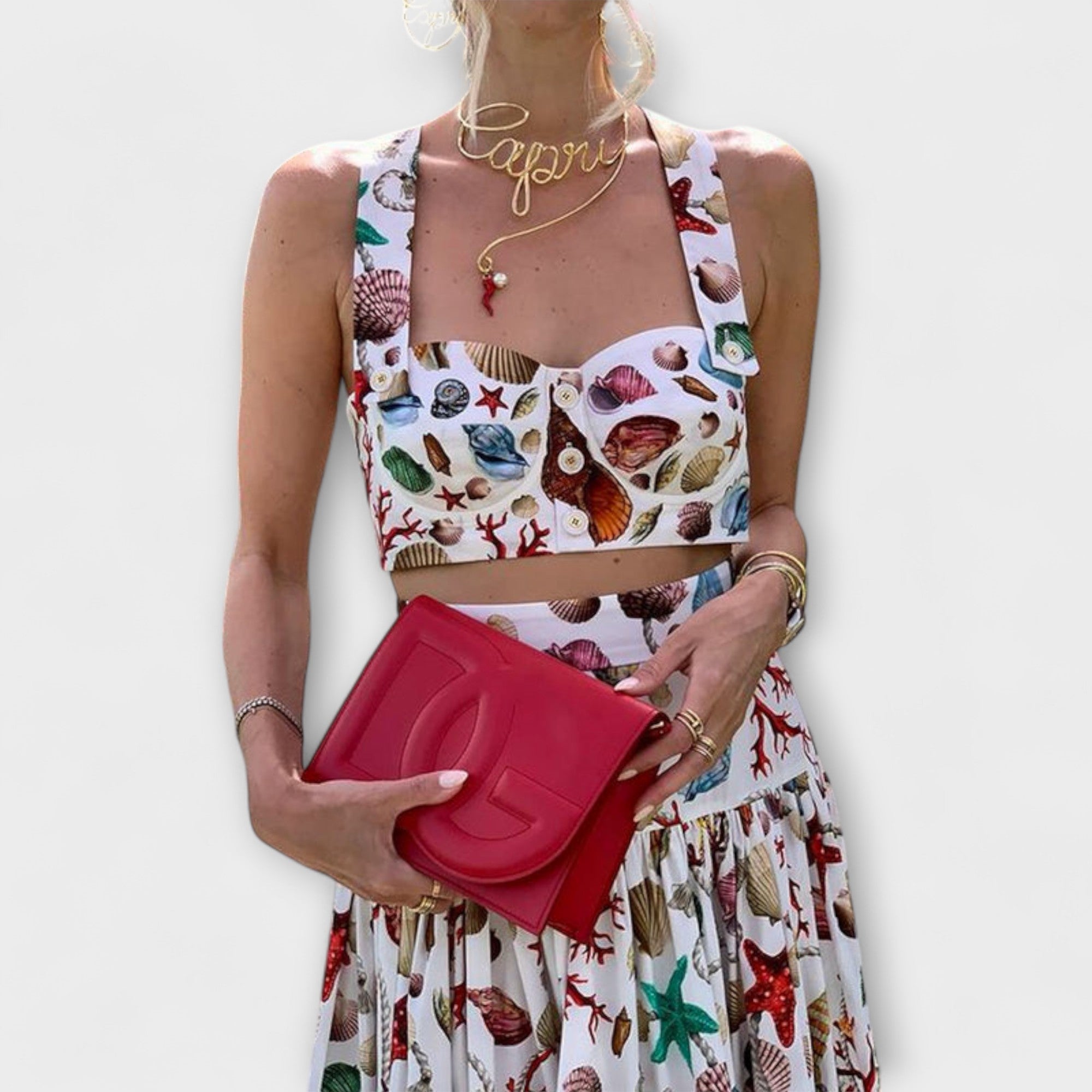 Heather - Elegante conjunto de dos piezas de falda