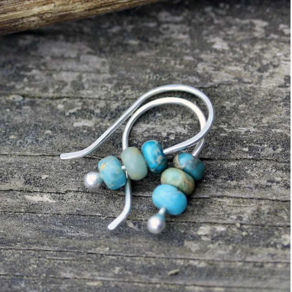Pendientes de perlas turquesas