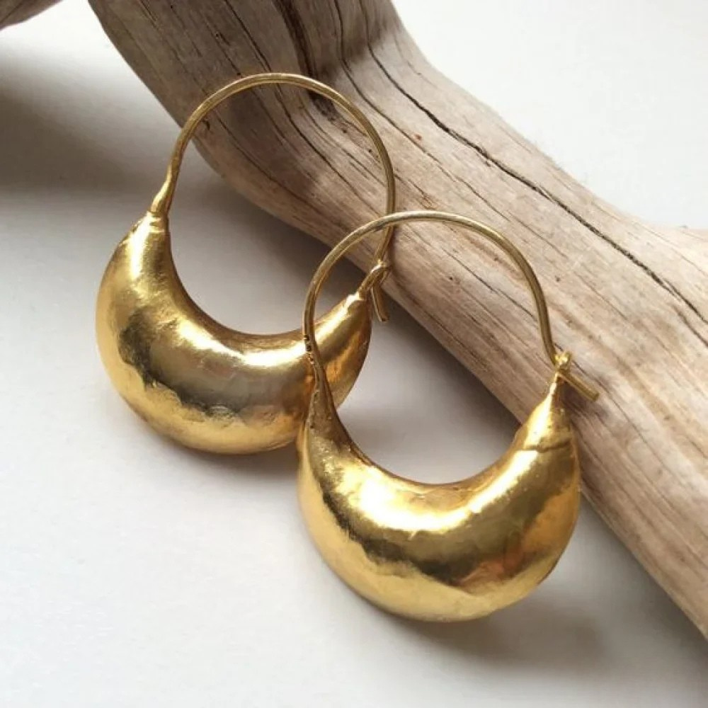 Pendientes de aro retro
