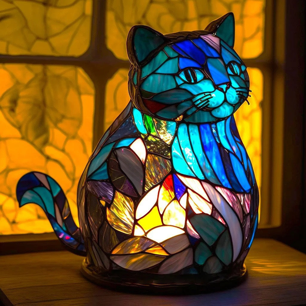 Nala – Lámpara mágica para gatos de vidrio colorido