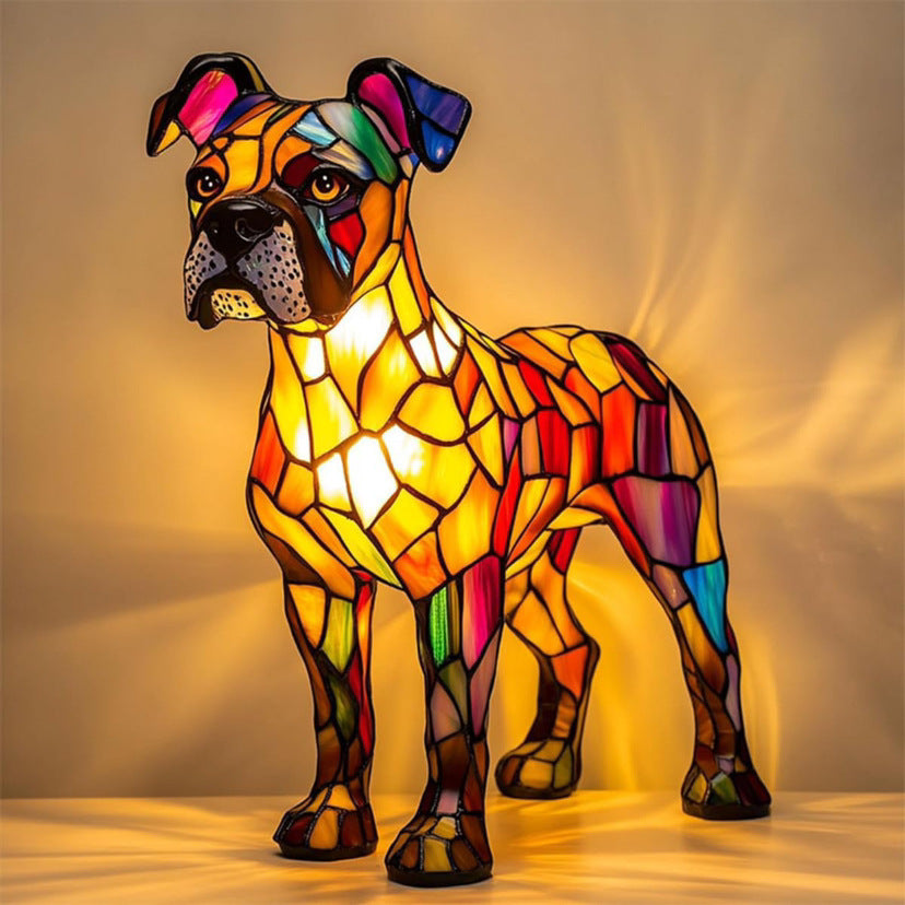 Gaston – Lámpara mágica para perros de vidrio colorido