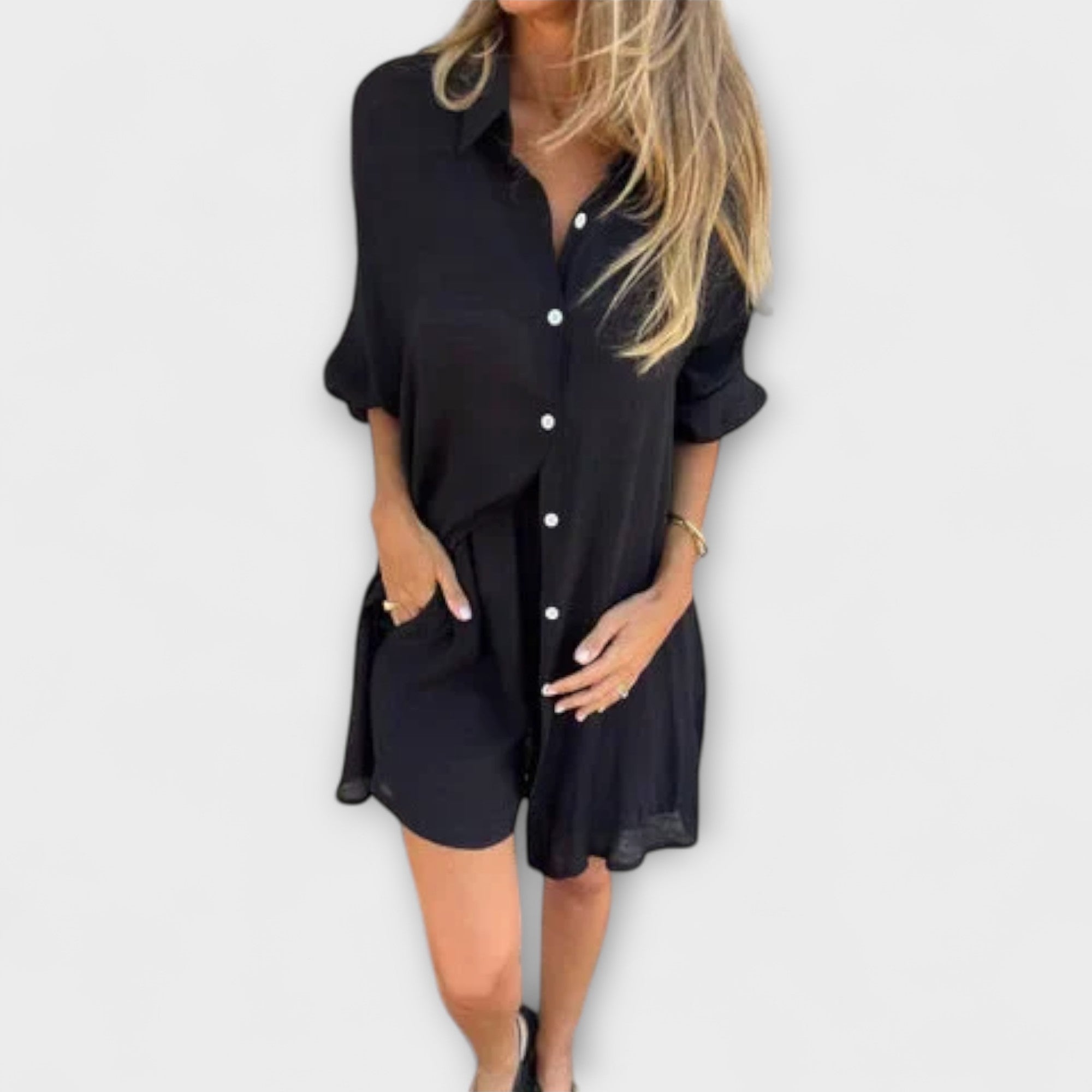 Miravo - Conjunto de blusa y pantalones cortos