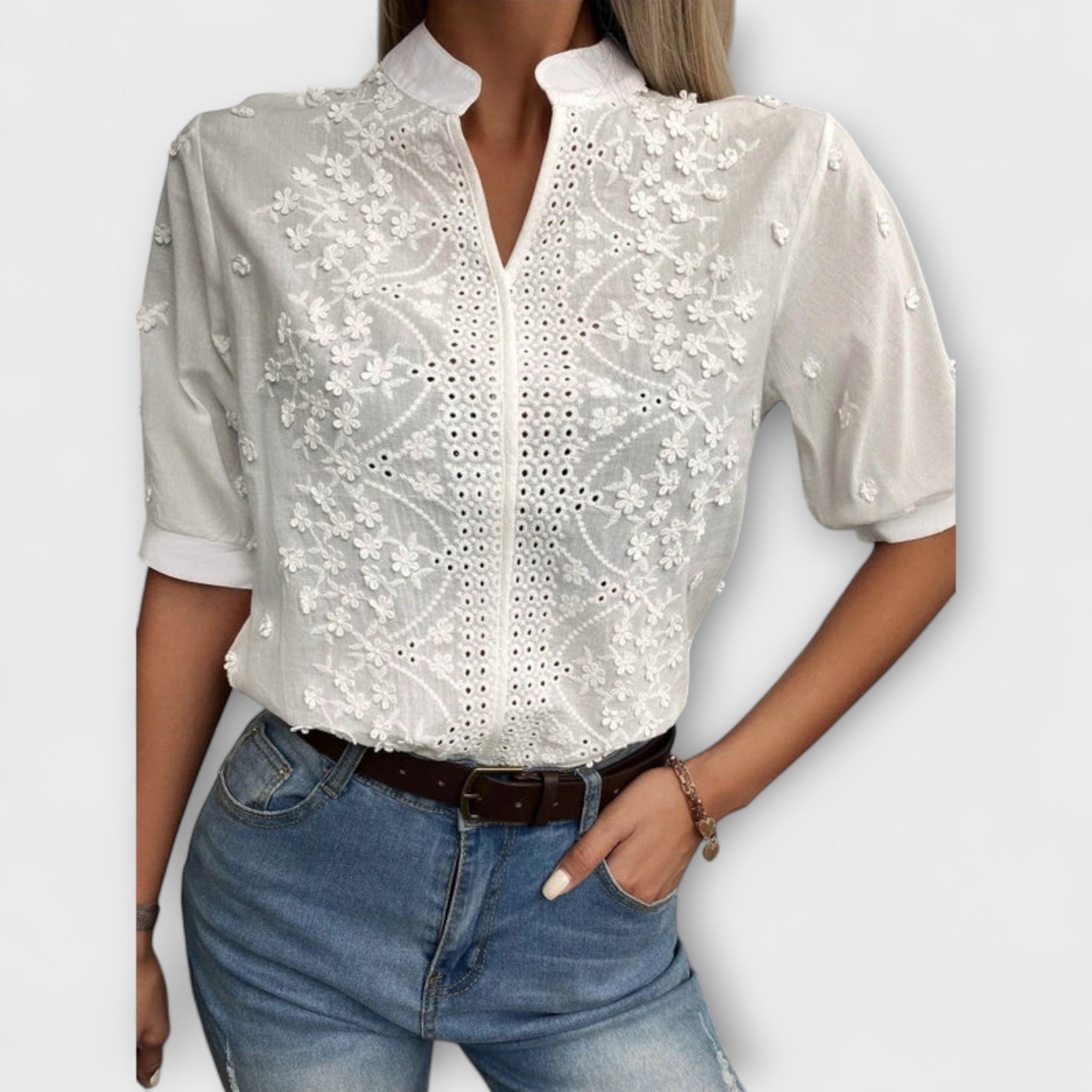Élise - Blusa Mila con exquisita bordado