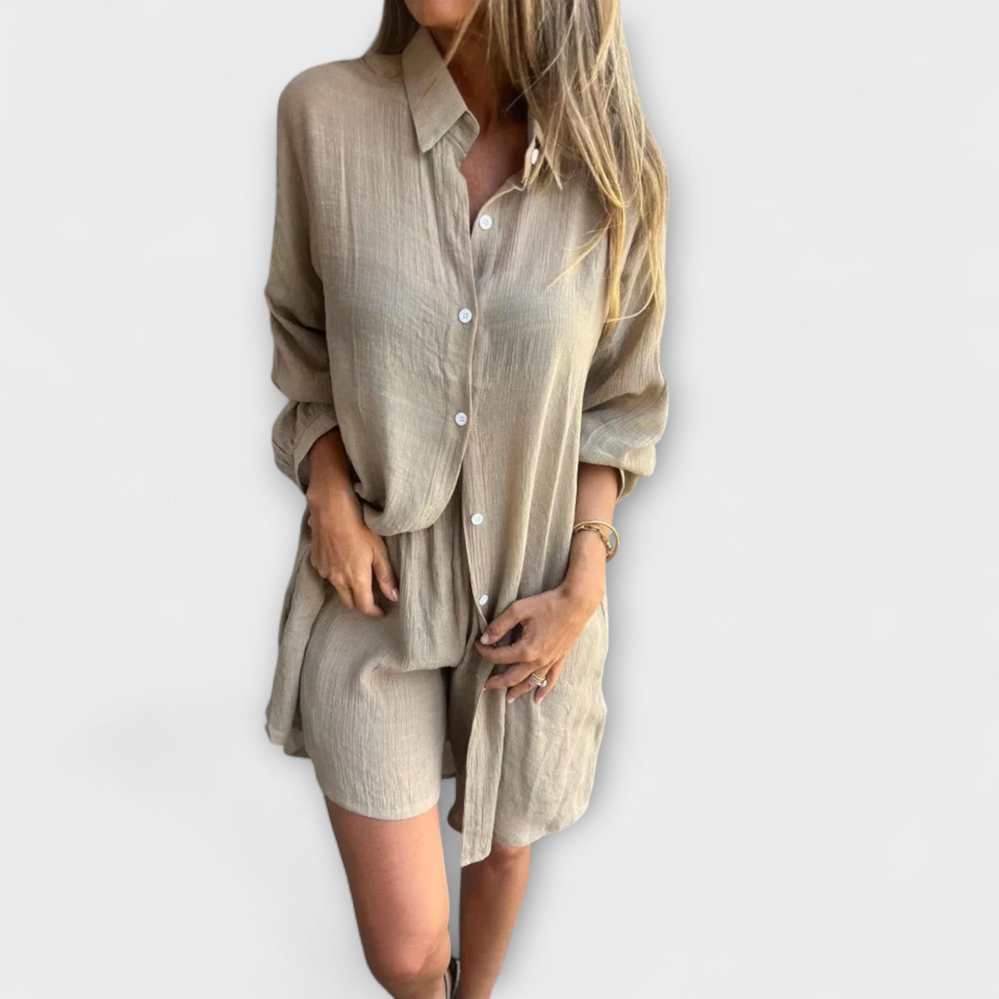 Miravo - Conjunto de blusa y pantalones cortos