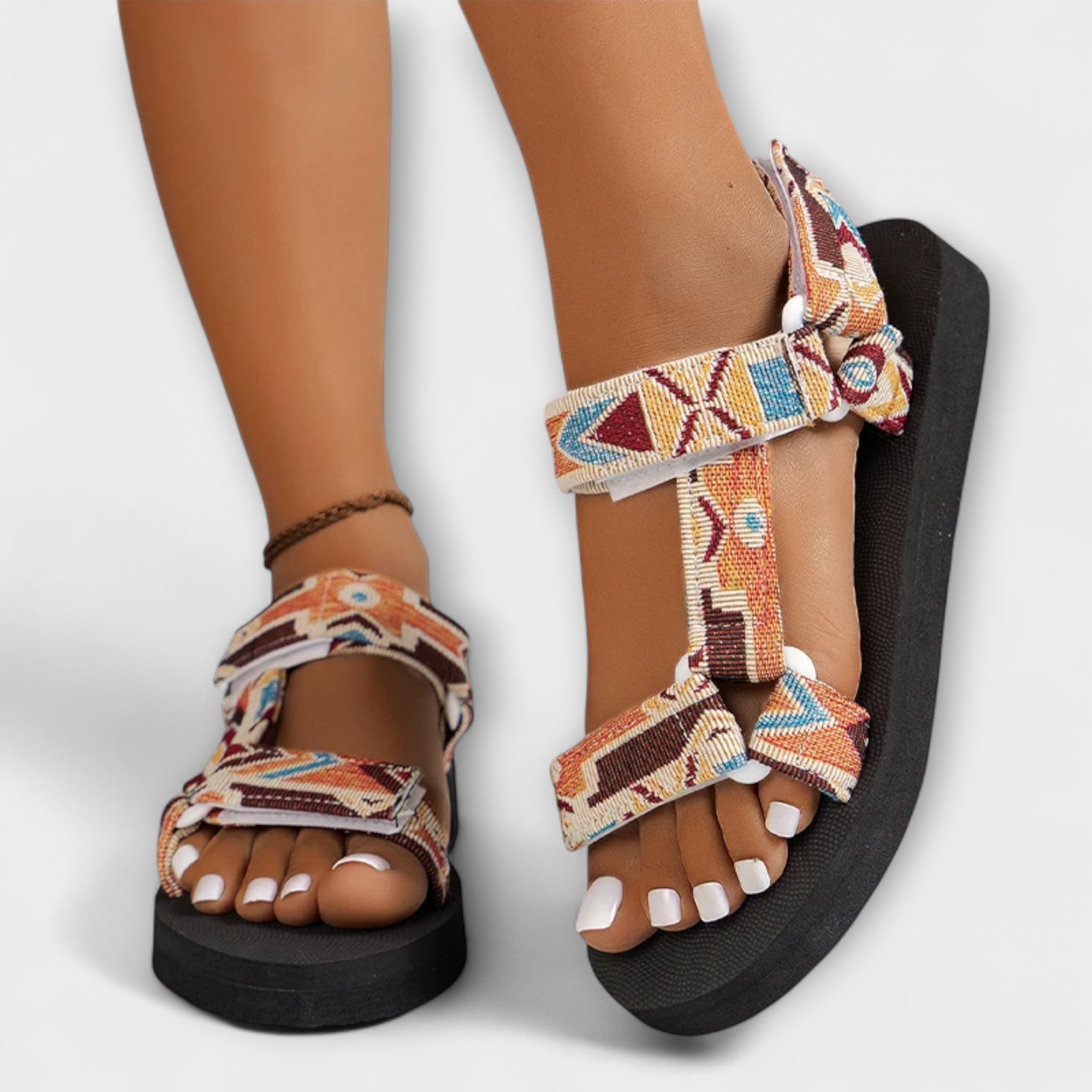 Sandalias Planas de Dama de Cuerda de Cáñamo para el Verano