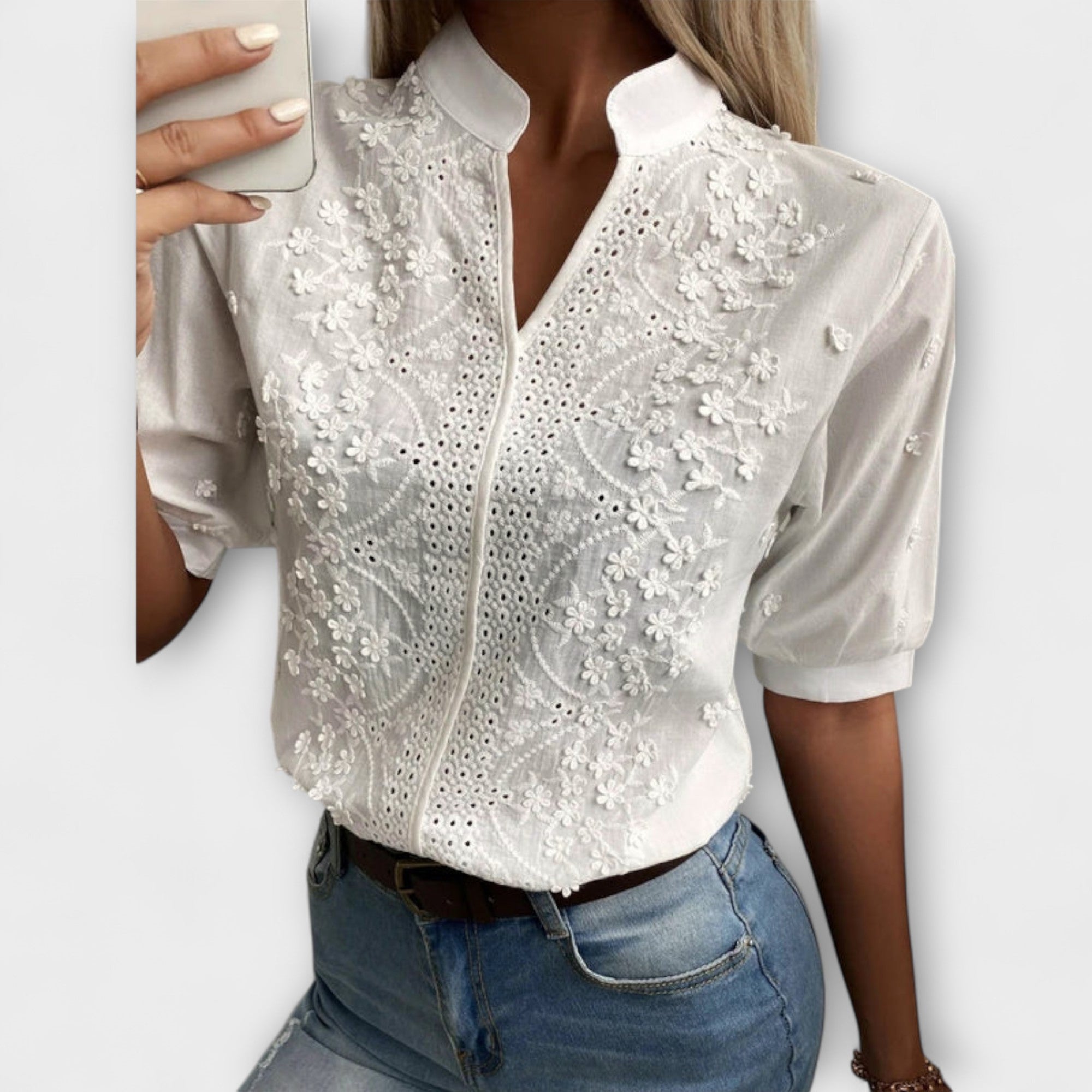 Élise - Blusa Mila con exquisita bordado